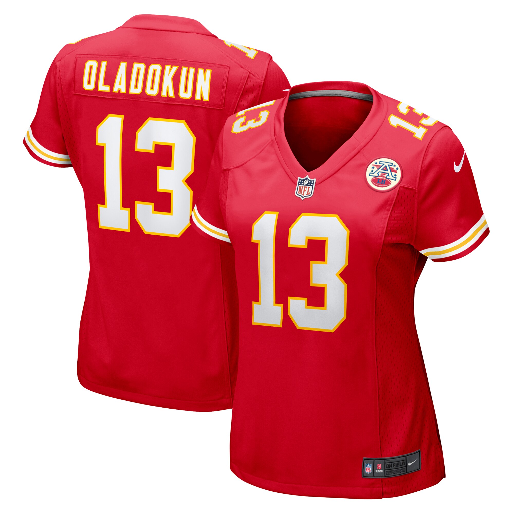 Women's Kansas City Chiefs Chris Oladokun Red Game Jersey JS6260 Saliibo