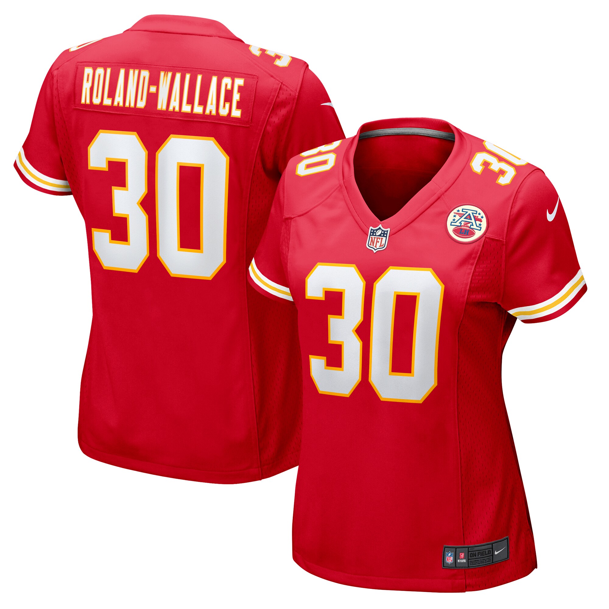 Women's Kansas City Chiefs Chris Roland-Wallace Red Game Jersey JS2599 Saliibo