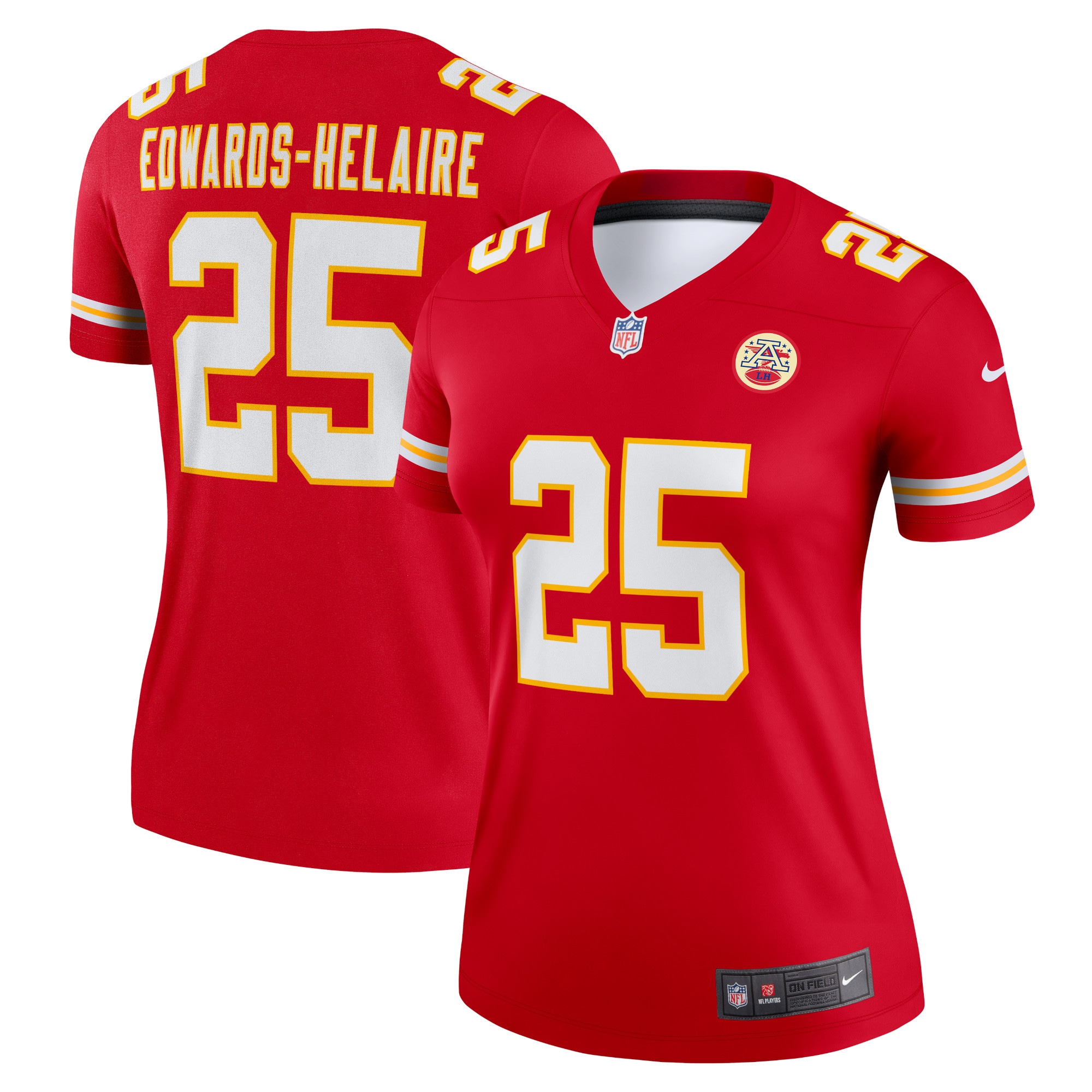 Women's Kansas City Chiefs Clyde Edwards-Helaire Red Legend Player Performance Top JS8821 Saliibo