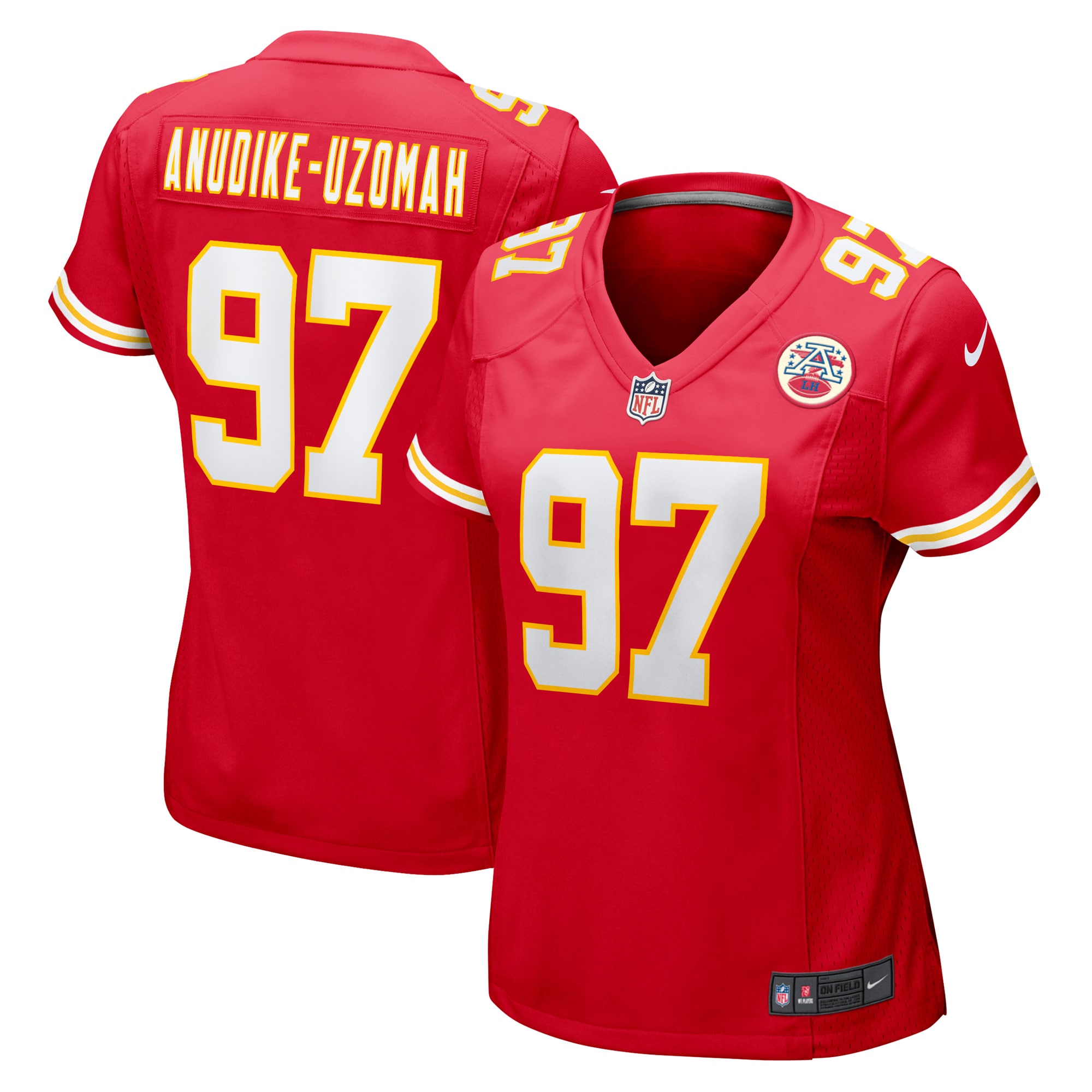 Women's Kansas City Chiefs Felix Anudike-Uzomah Red Player Jersey JS3085 Saliibo