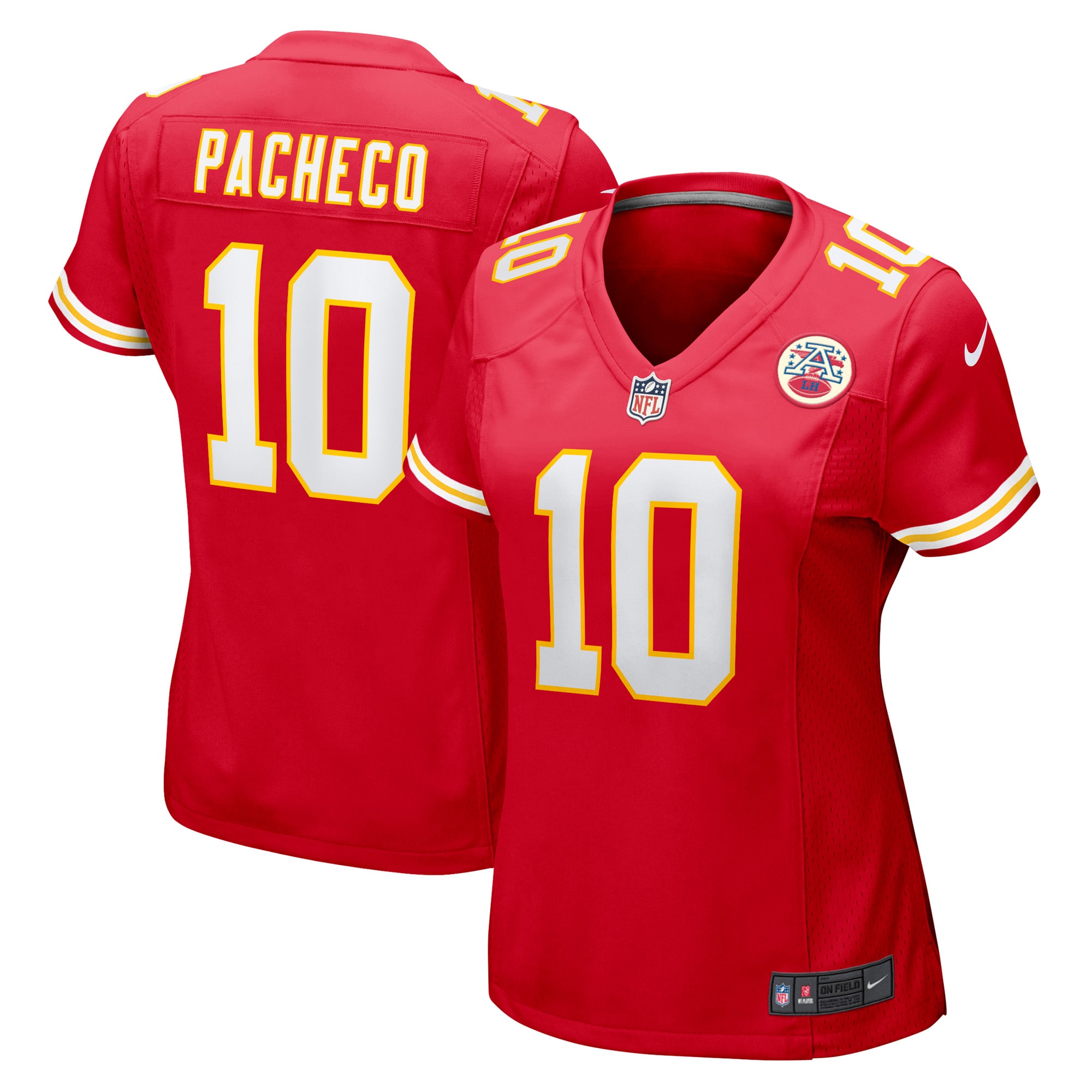 Women's Kansas City Chiefs Isiah Pacheco Red Game Player Jersey JS8224 Saliibo