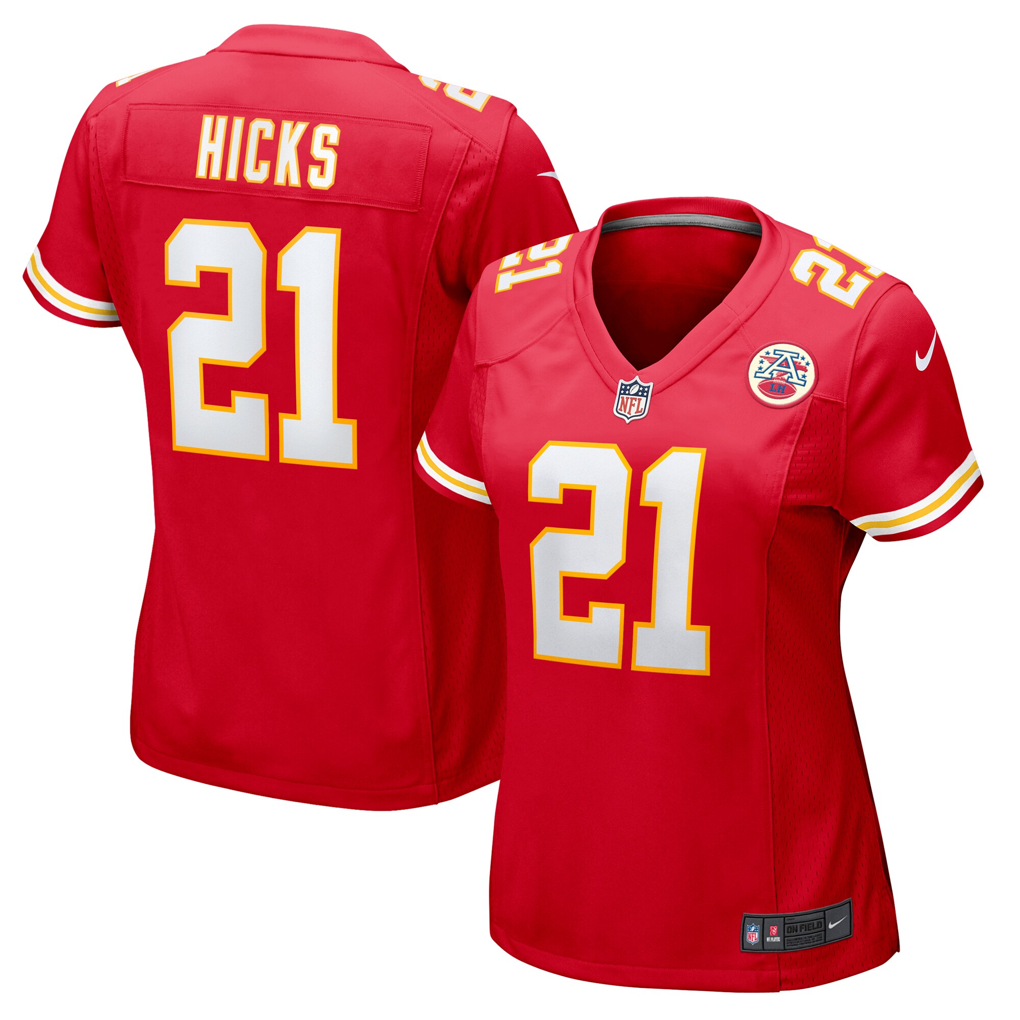 Women's Kansas City Chiefs Jaden Hicks Red Game Jersey JS9684 Saliibo