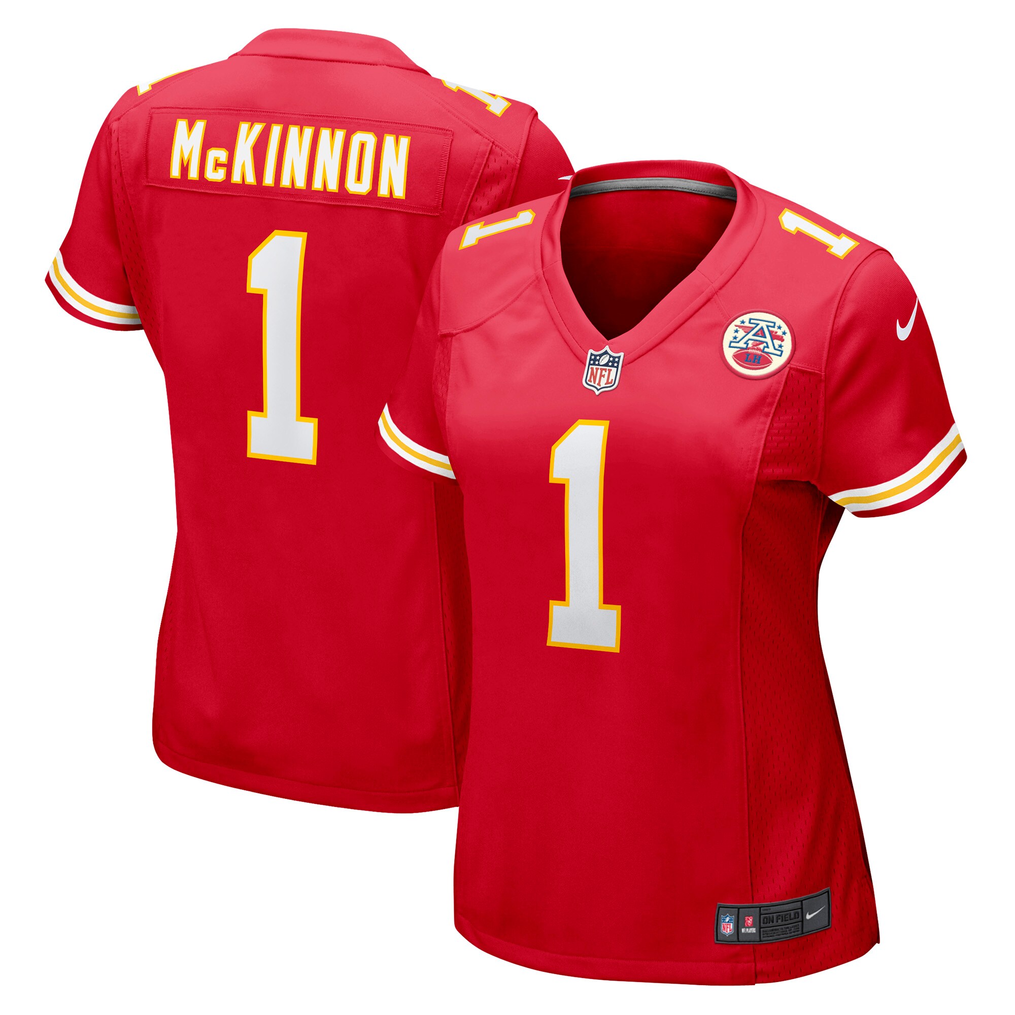 Women's Kansas City Chiefs Jerick McKinnon Red Game Player Jersey JS8046 Saliibo