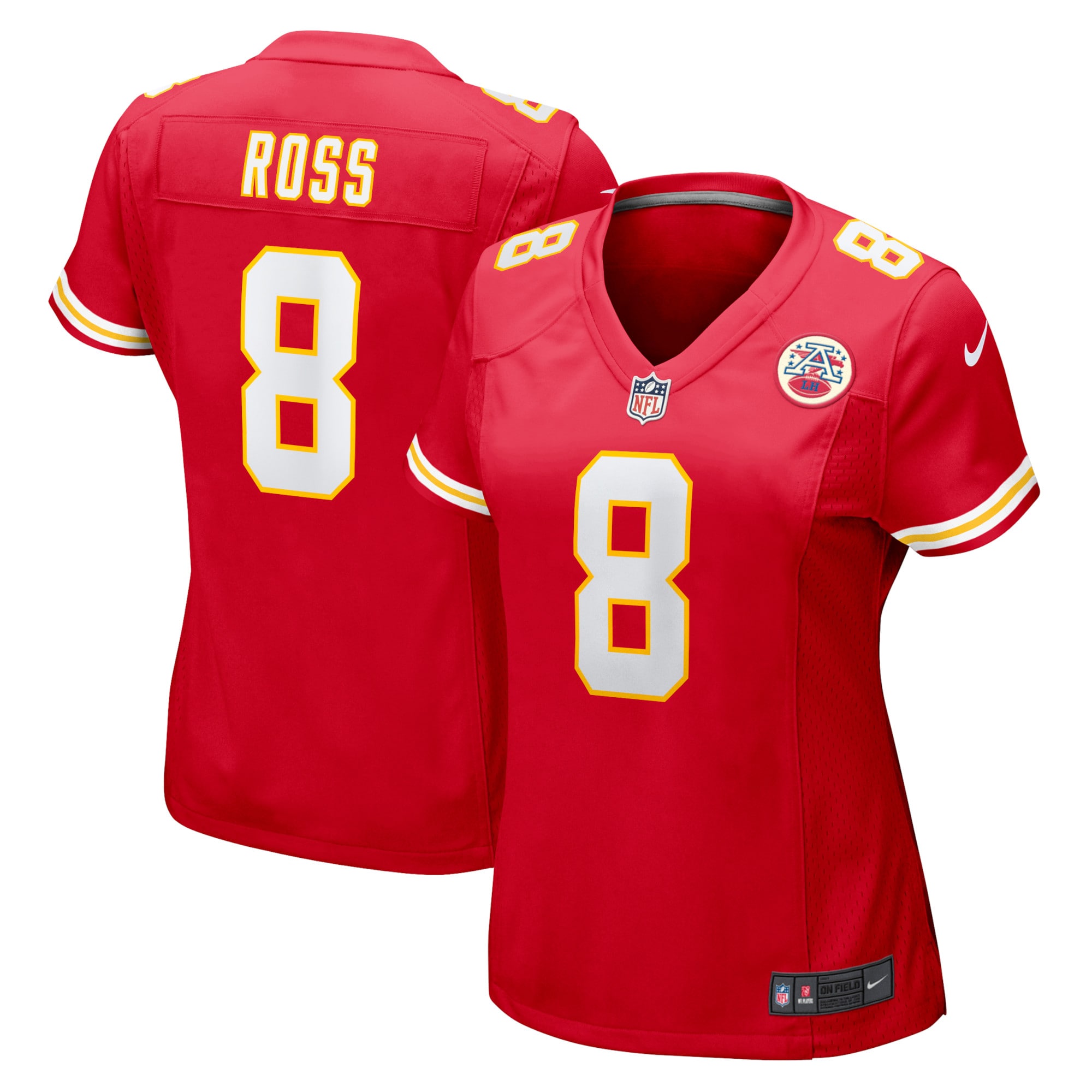 Women's Kansas City Chiefs Justyn Ross Red Home Game Player Jersey JS3069 Saliibo