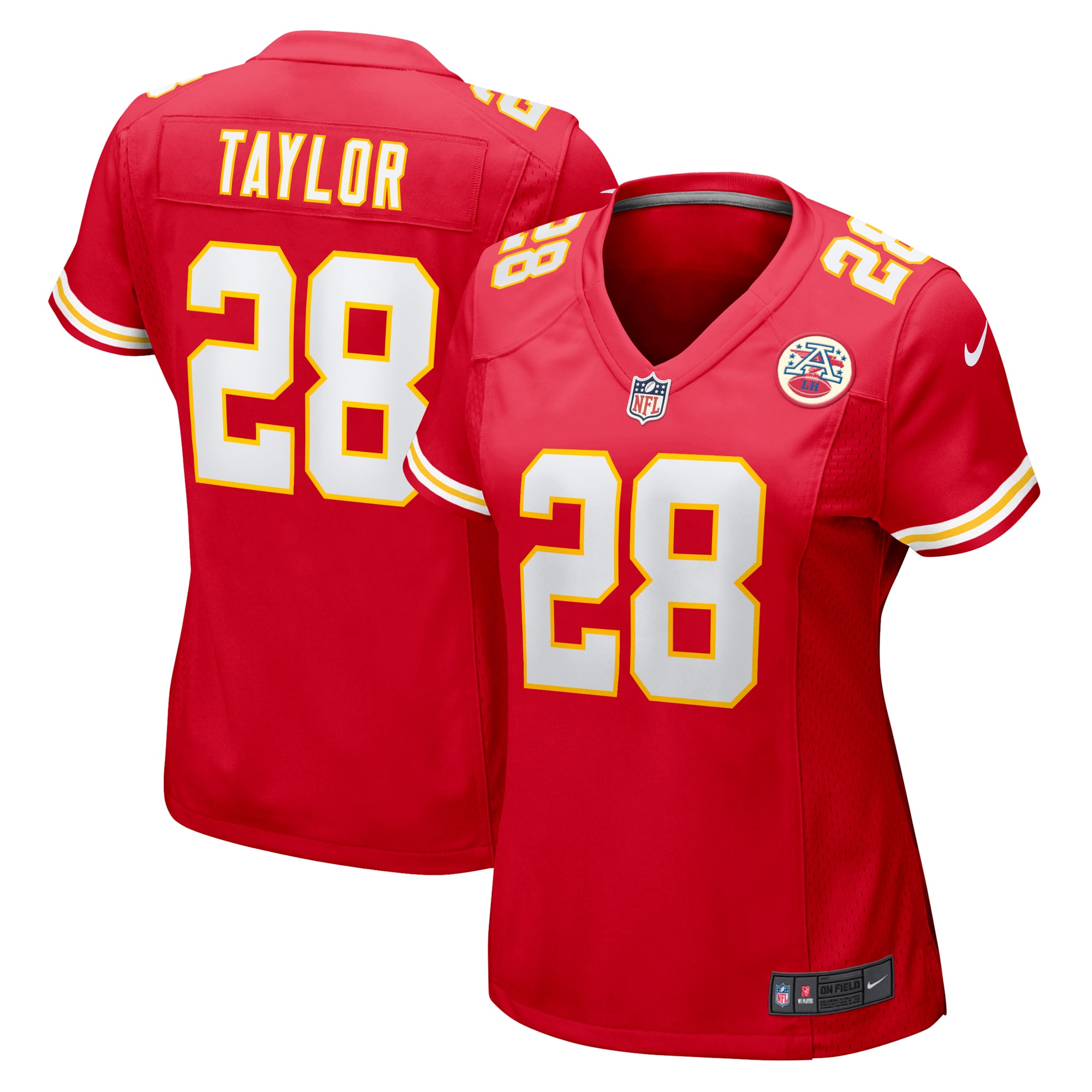 Women's Kansas City Chiefs Keith Taylor Red Team Game Jersey JS5521 Saliibo