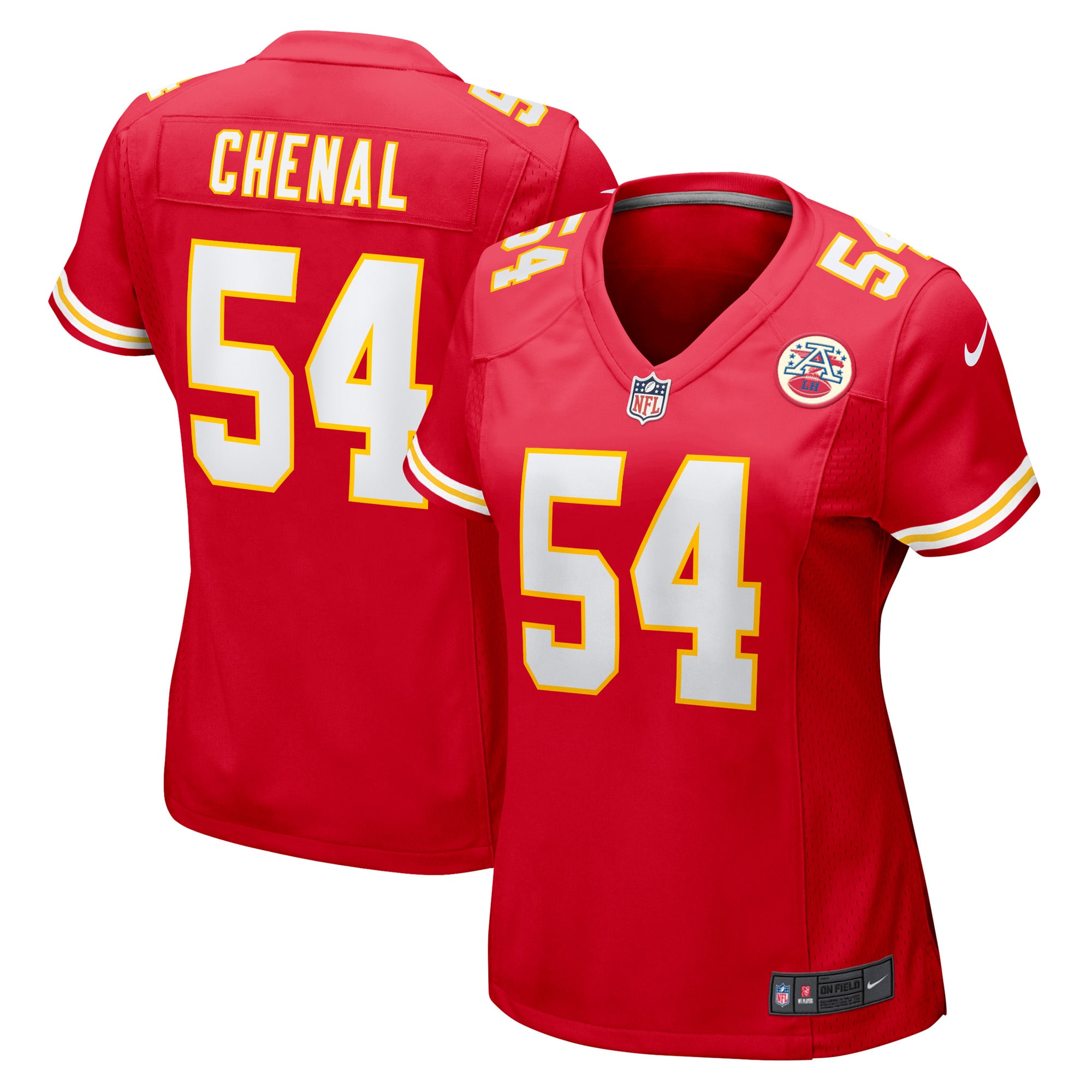 Women's Kansas City Chiefs Leo Chenal Red Game Player Jersey JS8078 Saliibo