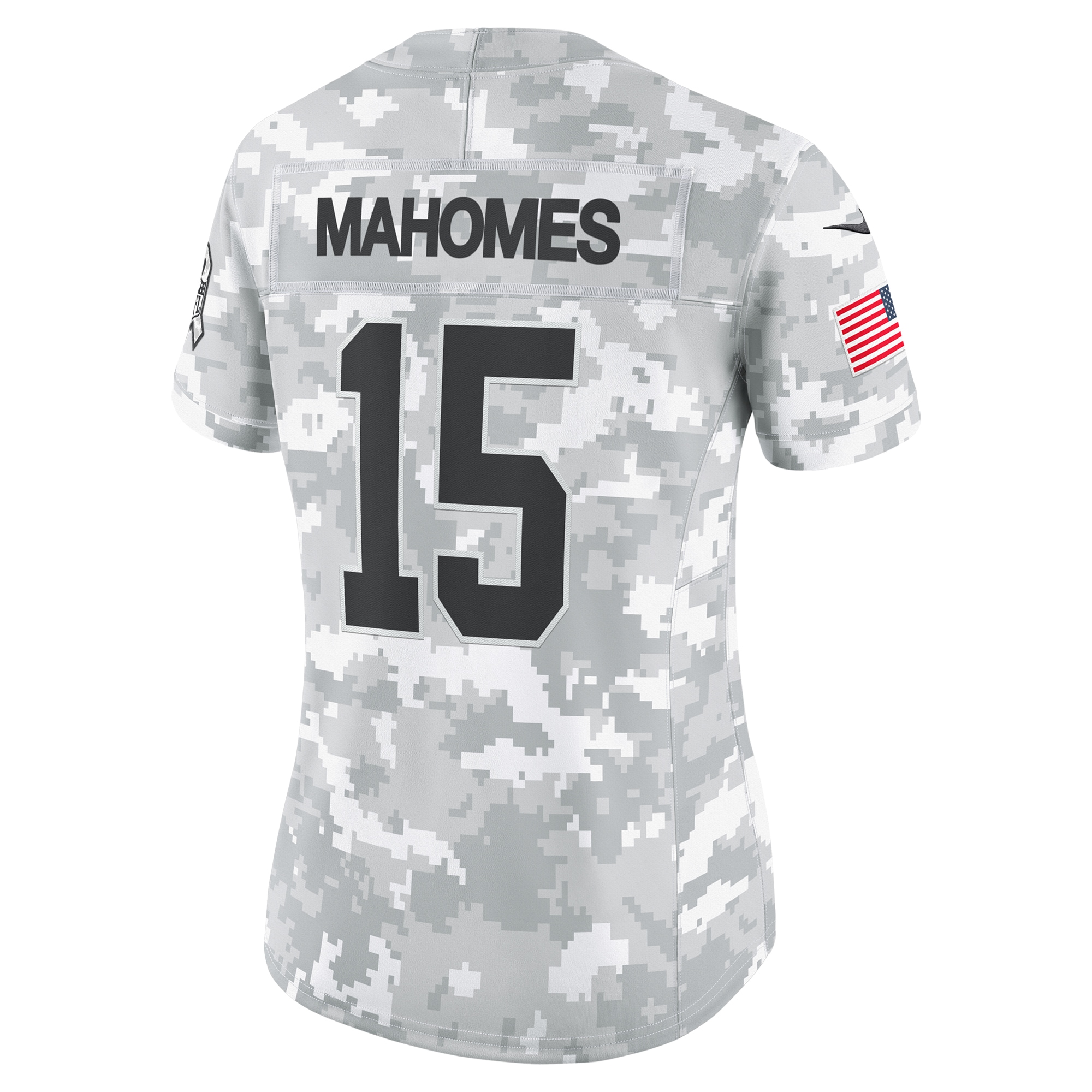 Women's Kansas City Chiefs Patrick Mahomes Arctic Camo 2024 Salute to Service Limited Jersey JS7024 Saliibo - Image 3