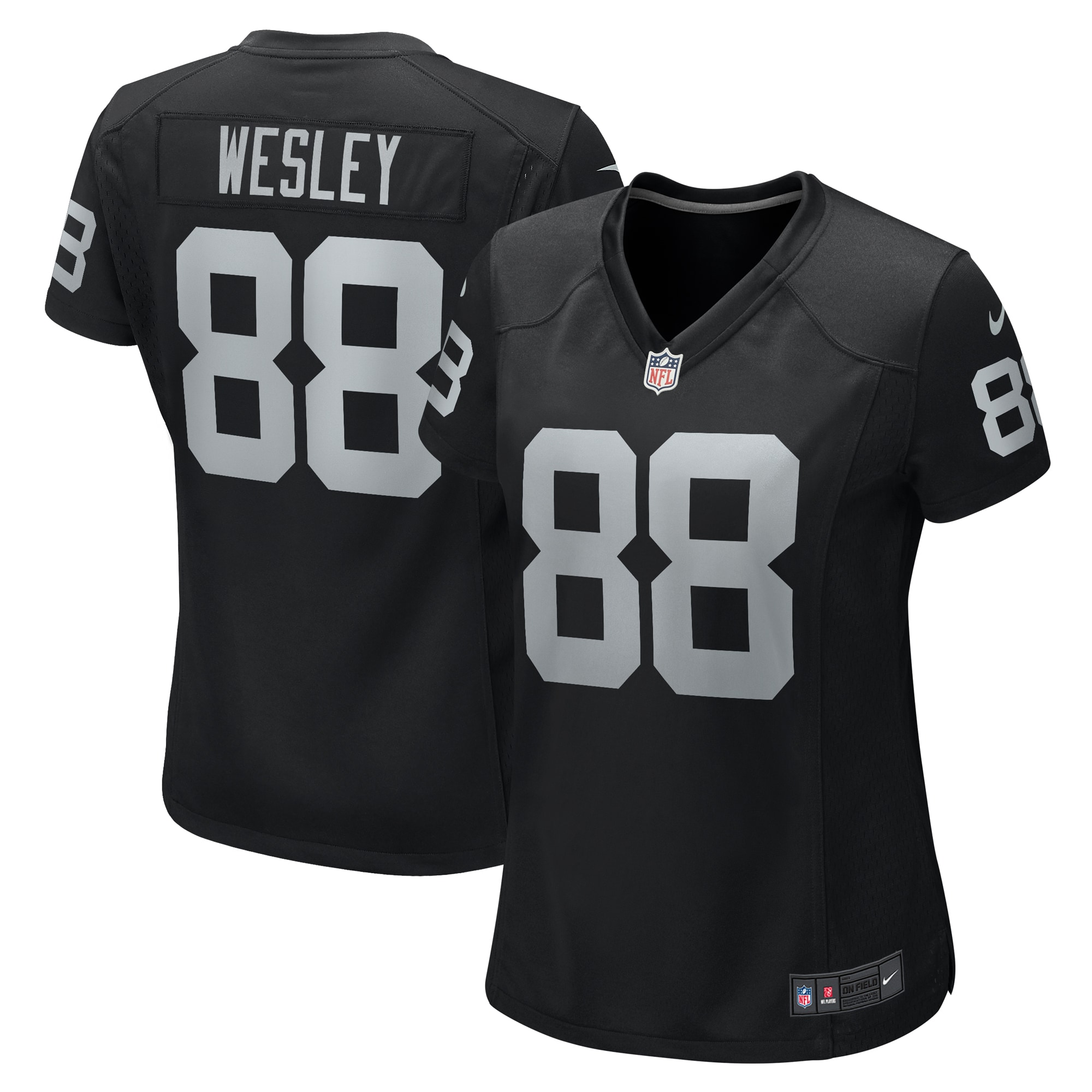 Women's Las Vegas Raiders Antoine Wesley Black Team Game Jersey JS5810 Saliibo