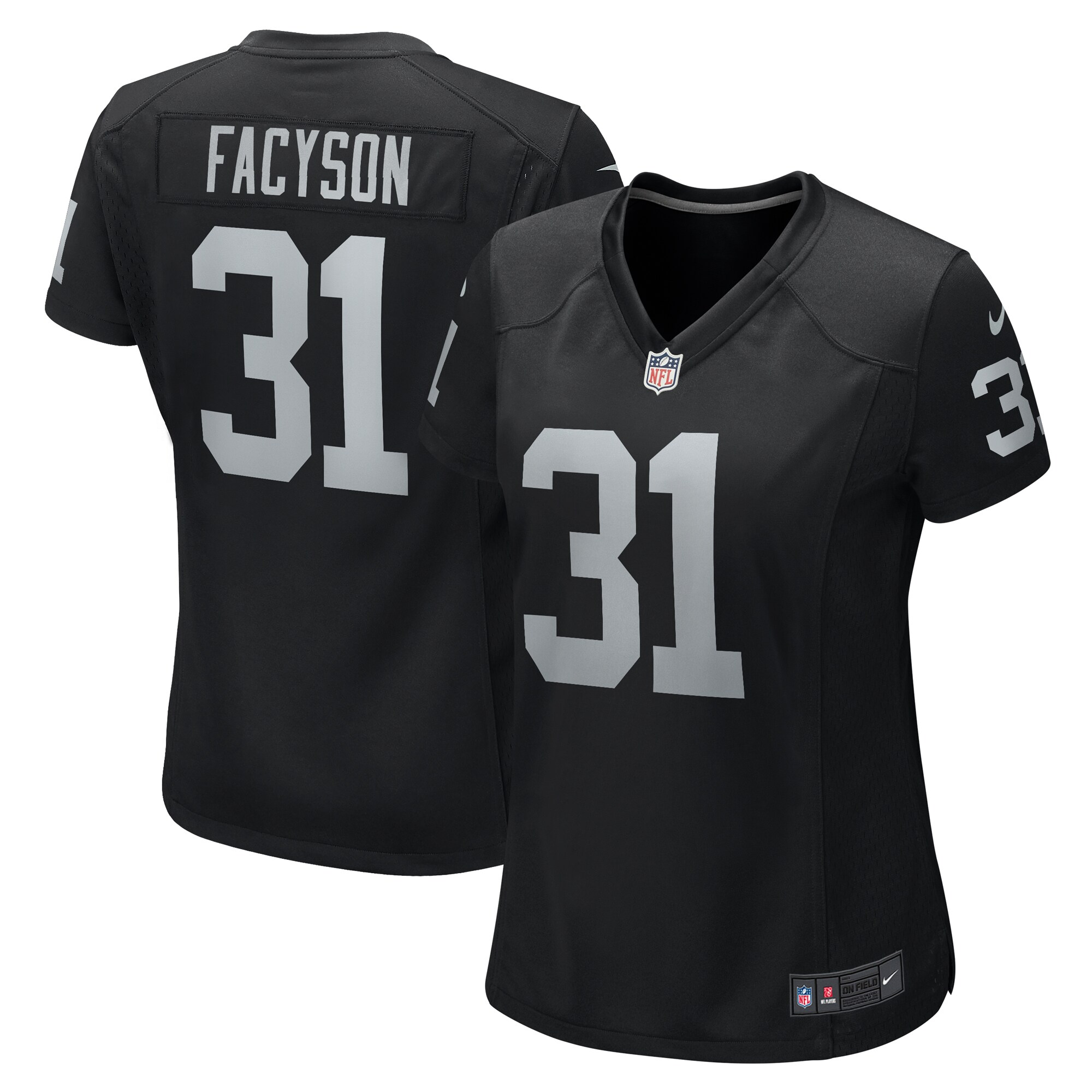 Women's Las Vegas Raiders Brandon Facyson Black Team Game Jersey JS2824 Saliibo