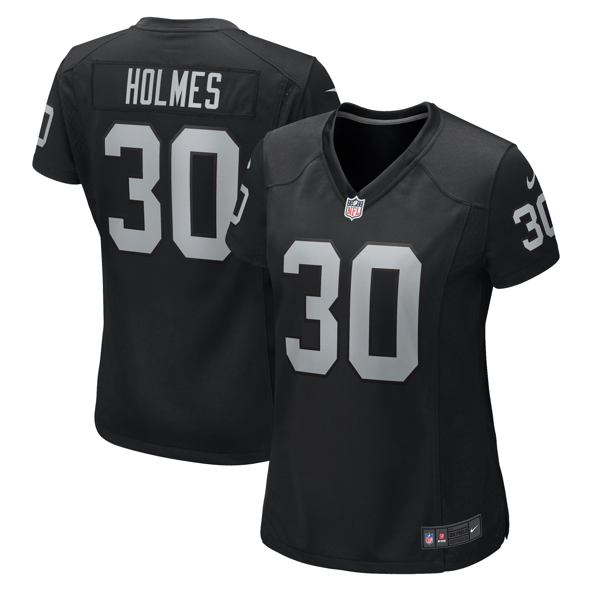 Women's Las Vegas Raiders Darnay Holmes Black Game Jersey JS8115 Saliibo