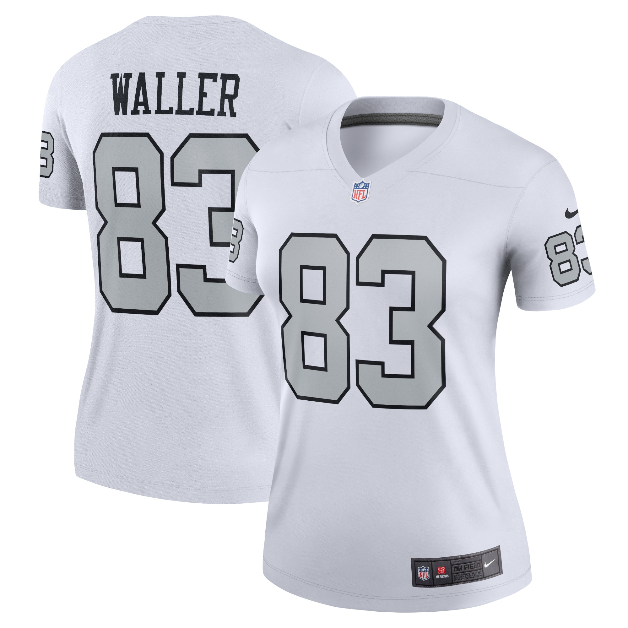 Women's Las Vegas Raiders Darren Waller White Alternate Legend Player Performance Top JS2617 Saliibo