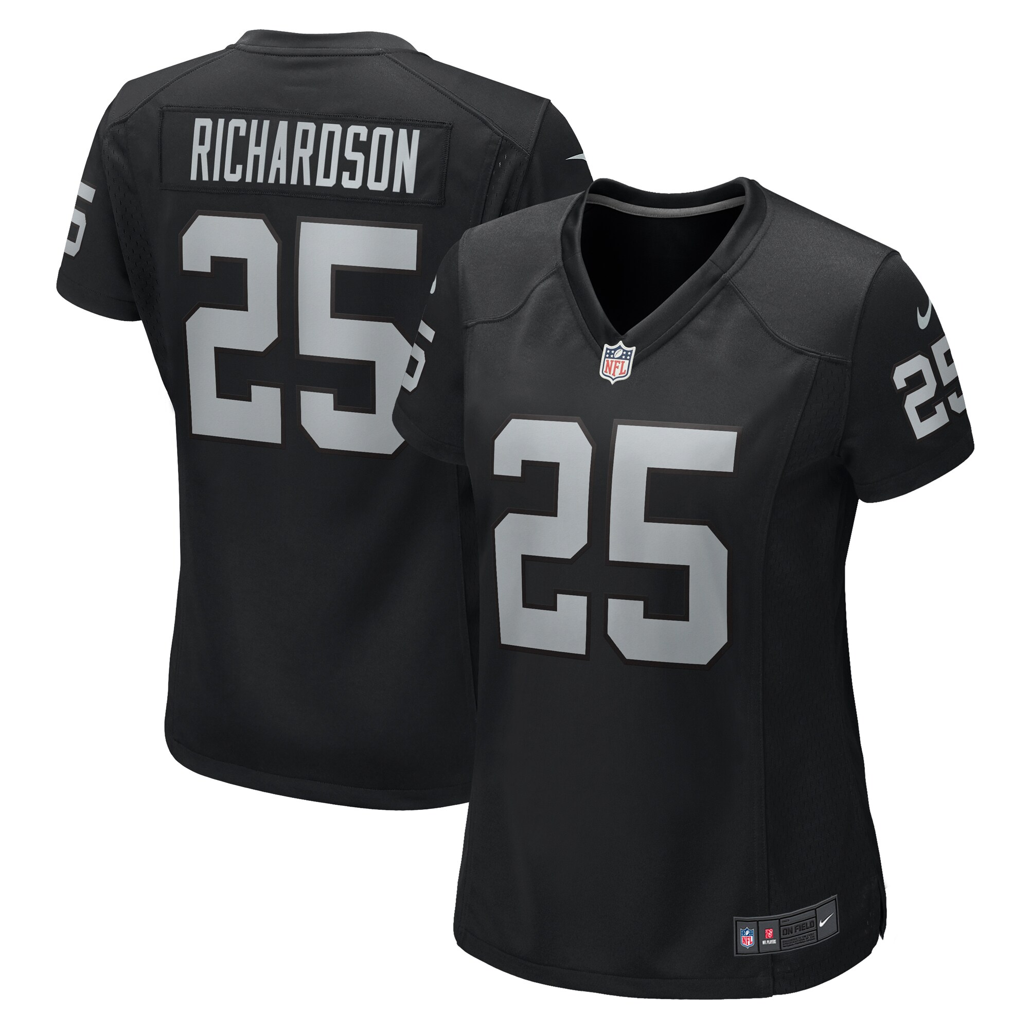Women's Las Vegas Raiders Decamerion Richardson Black Game Jersey JS9864 Saliibo