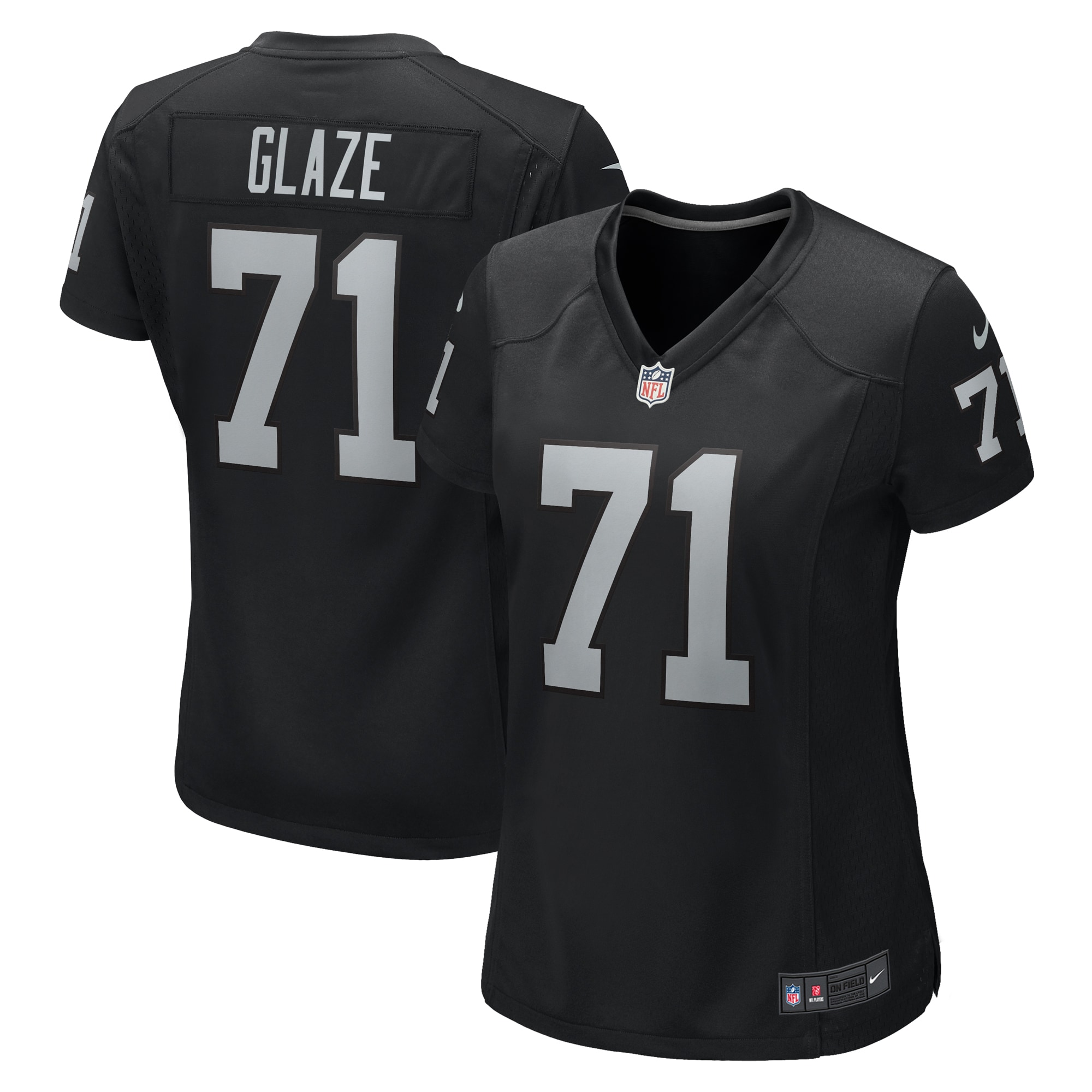 Women's Las Vegas Raiders DJ Glaze Black Game Jersey JS3094 Saliibo