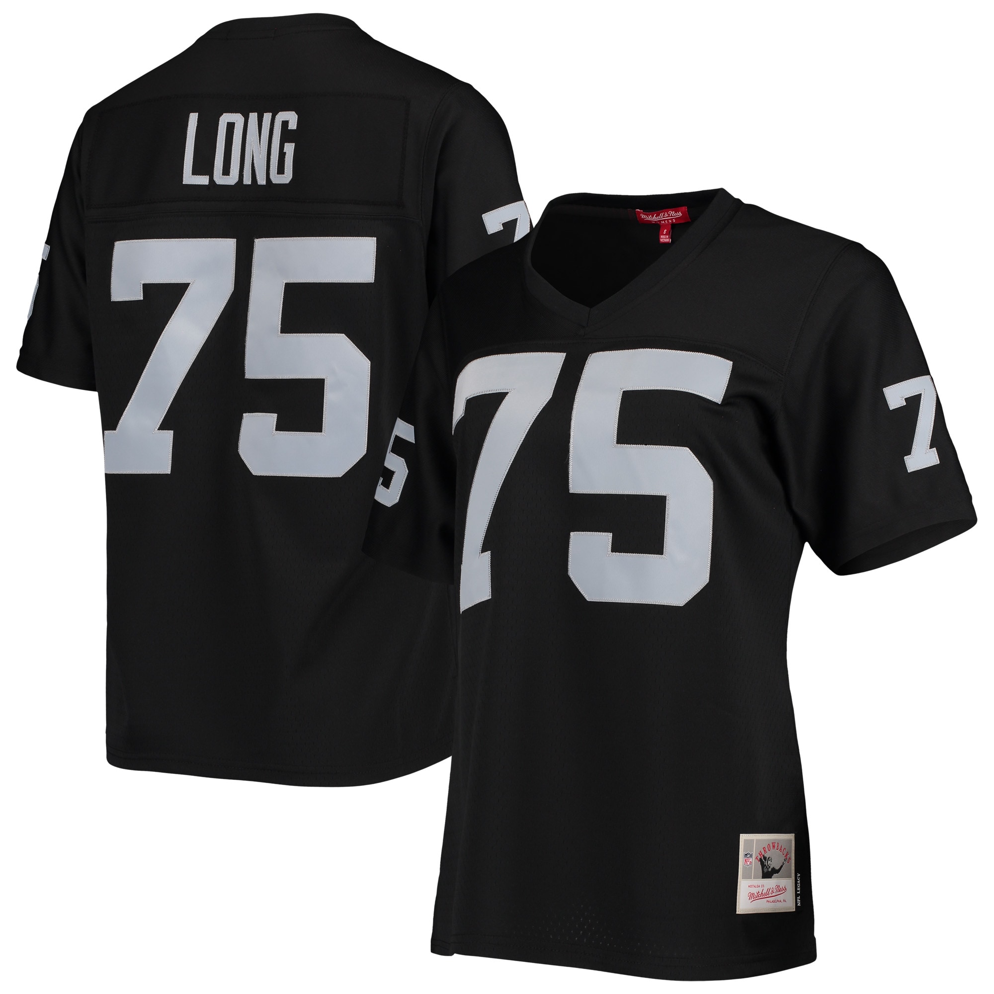 Women's Las Vegas Raiders Howie Long Mitchell & Ness Black Legacy Player Jersey JS8333 Saliibo