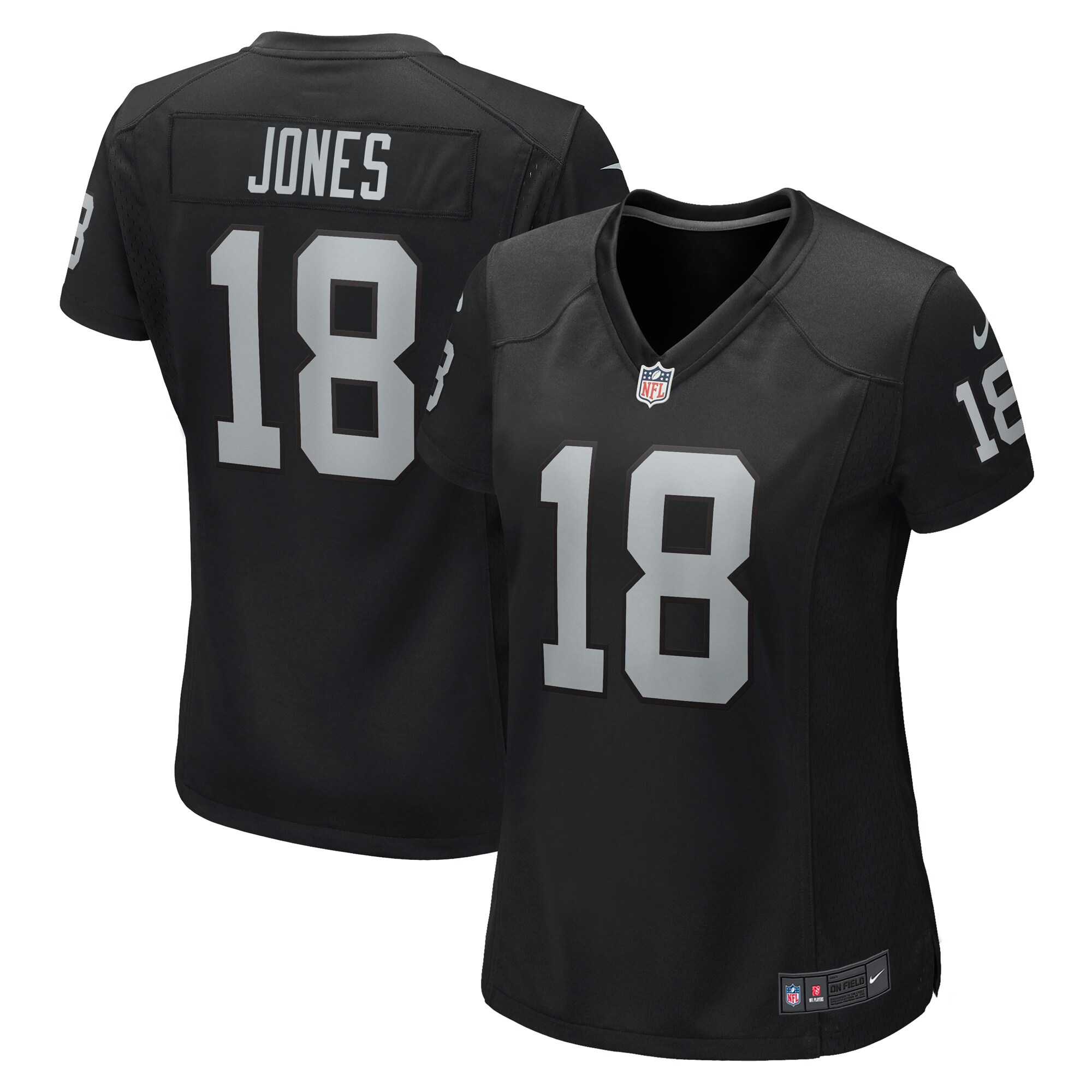Women's Las Vegas Raiders Jack Jones Black Game Jersey JS3520 Saliibo