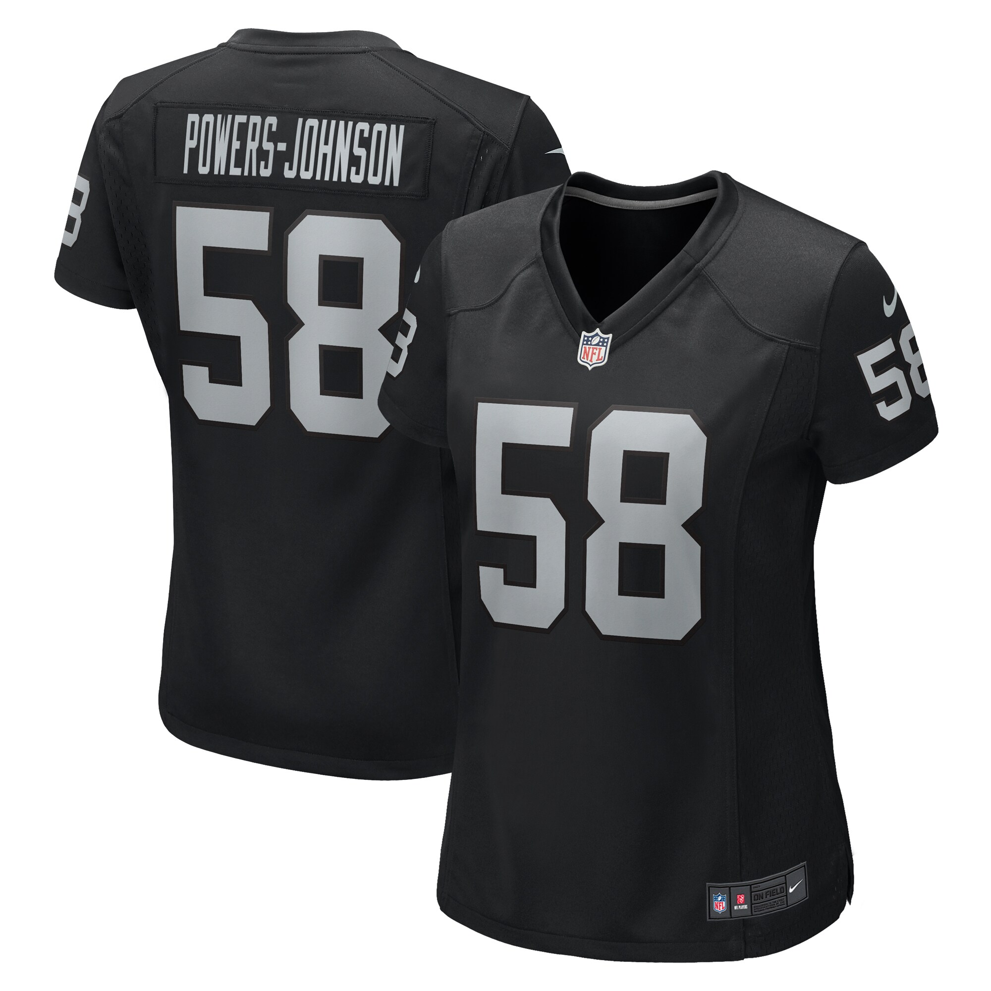 Women's Las Vegas Raiders Jackson Powers-Johnson Black Game Jersey JS4071 Saliibo