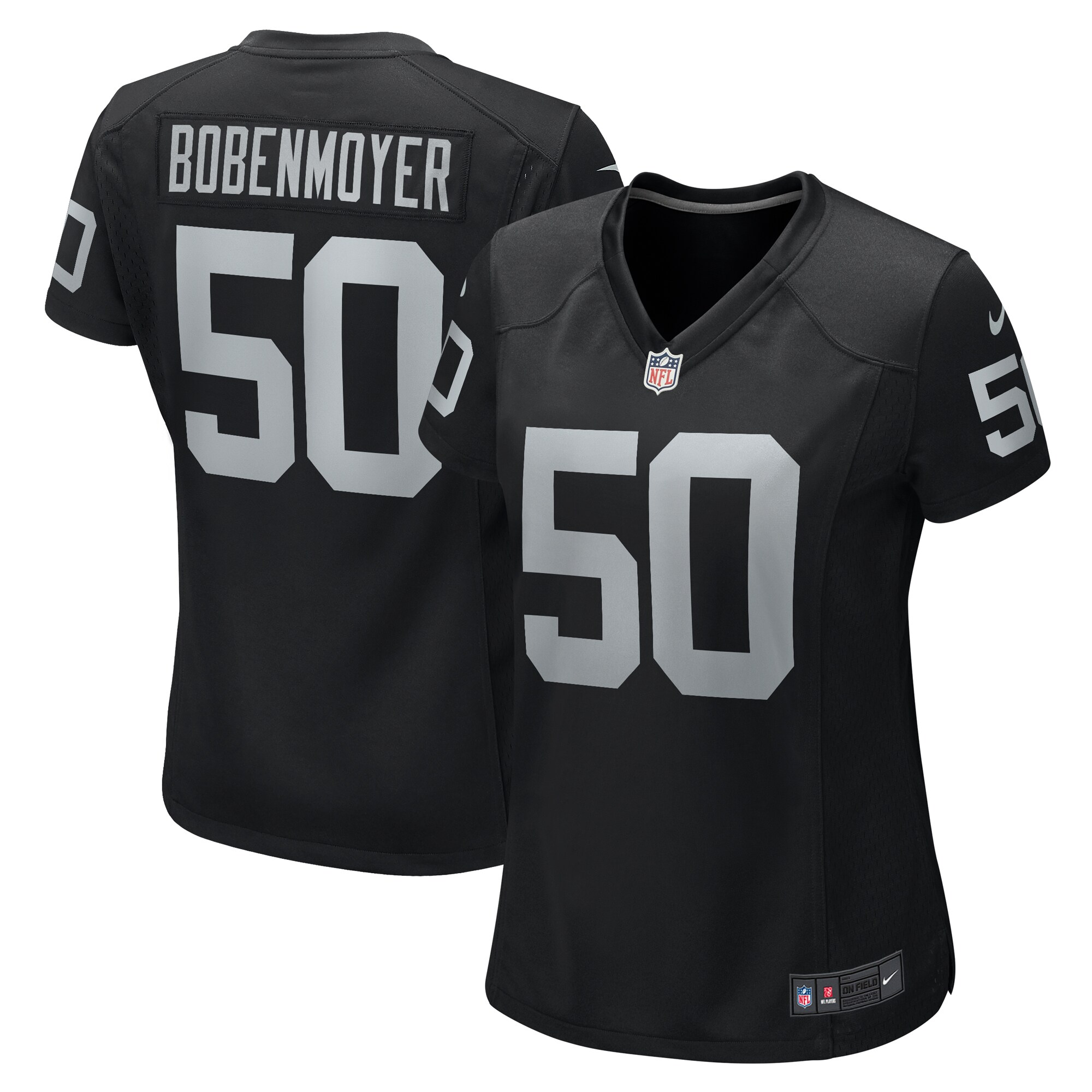 Women's Las Vegas Raiders Jacob Bobenmoyer Black Game Player Jersey JS3445 Saliibo