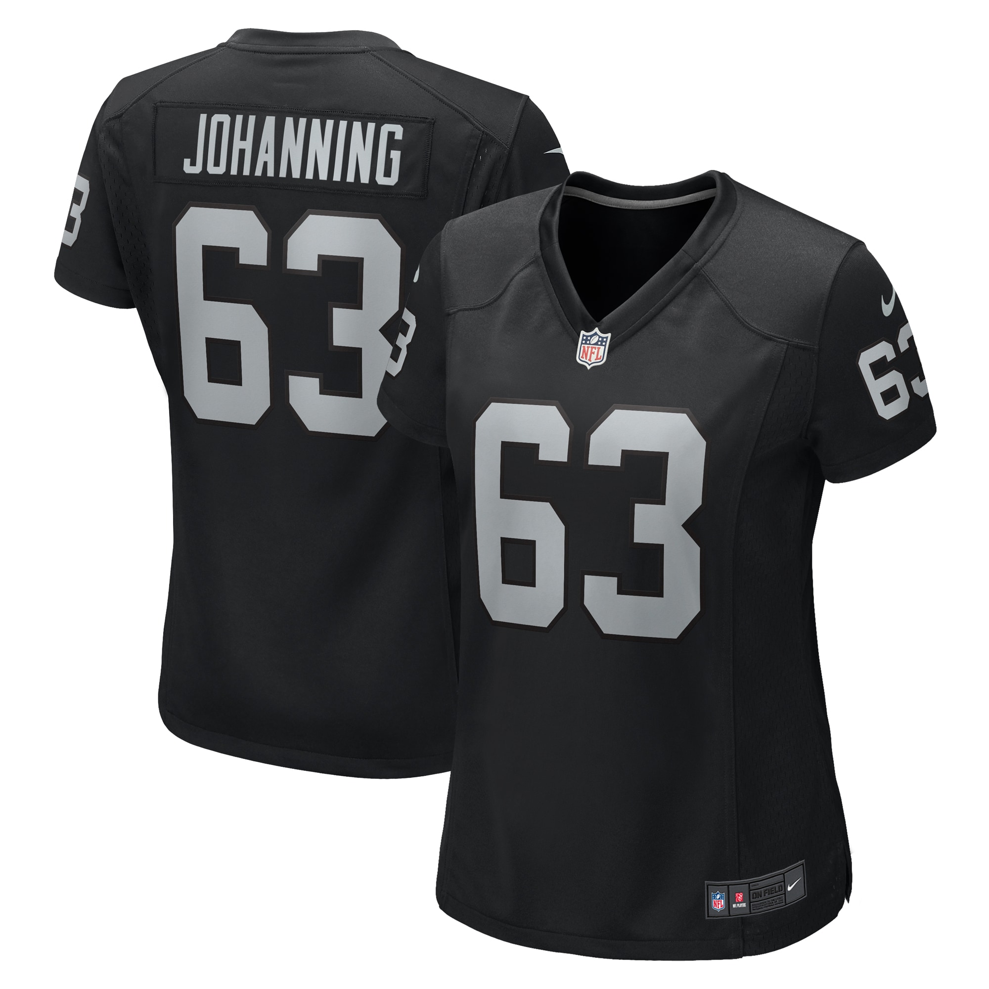 Women's Las Vegas Raiders Jake Johanning Black Game Jersey JS4272 Saliibo