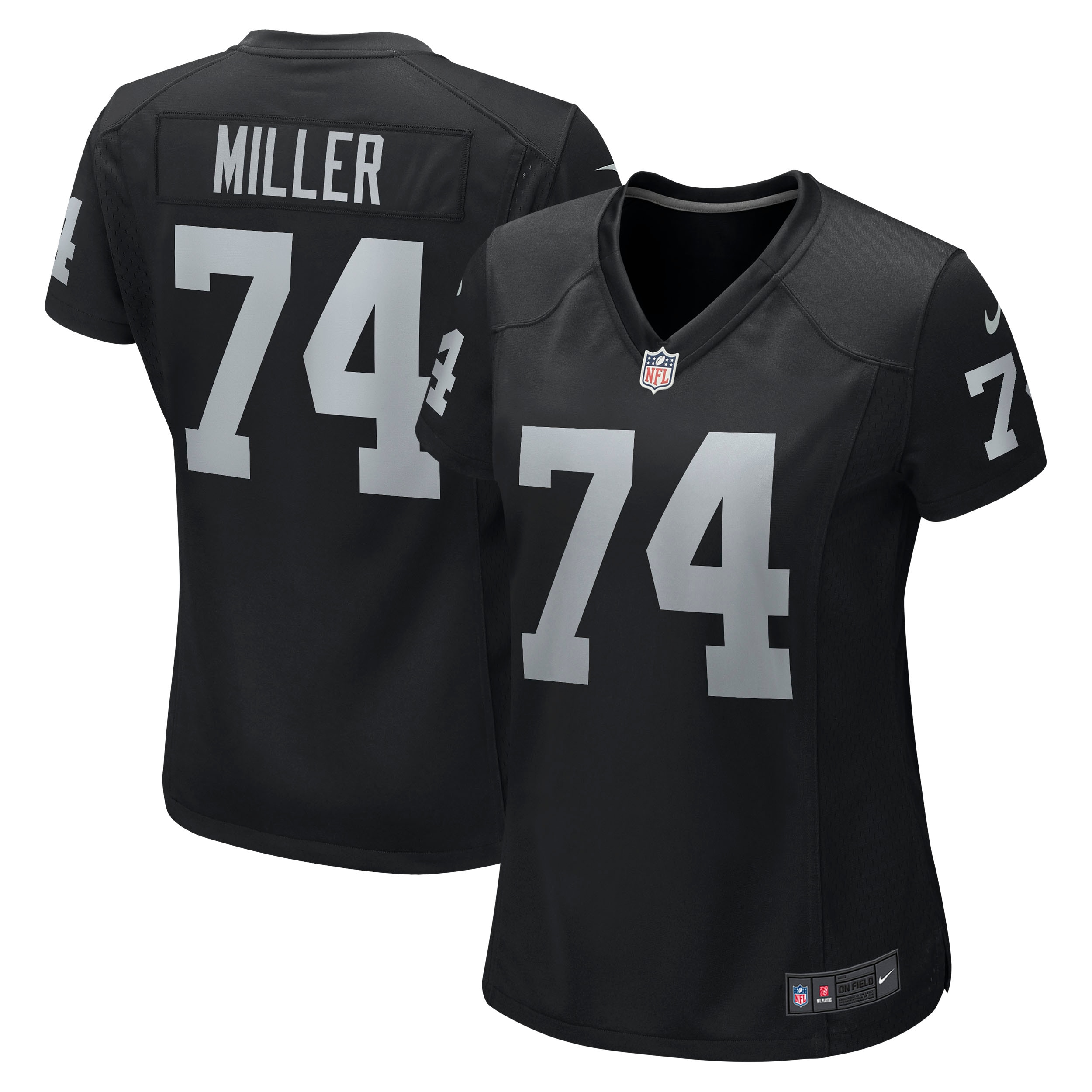 Women's Las Vegas Raiders Kolton Miller Black Game Jersey JS3465 Saliibo
