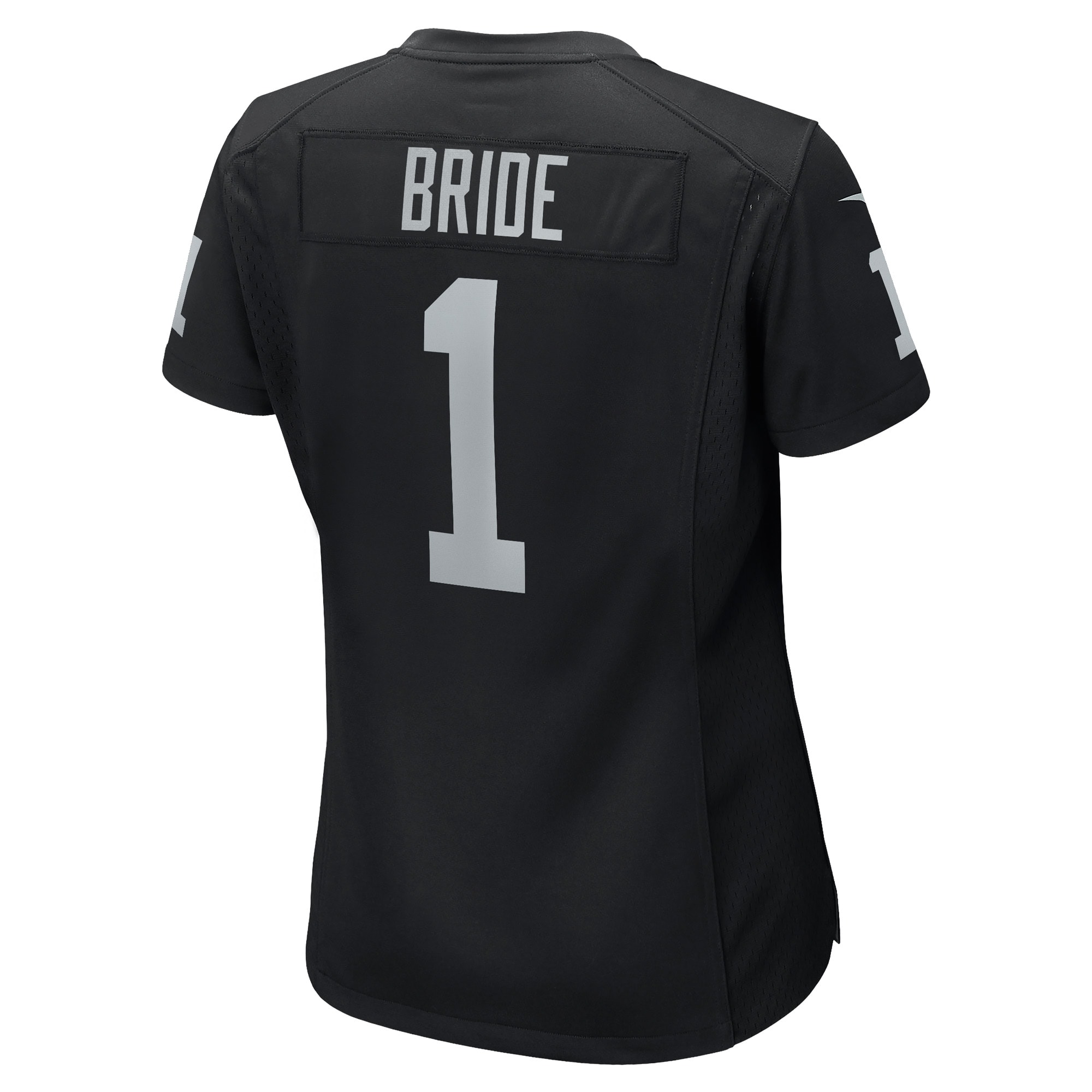 Women's Las Vegas Raiders Number 1 Bride Black Game Jersey JS8547 Saliibo - Image 3