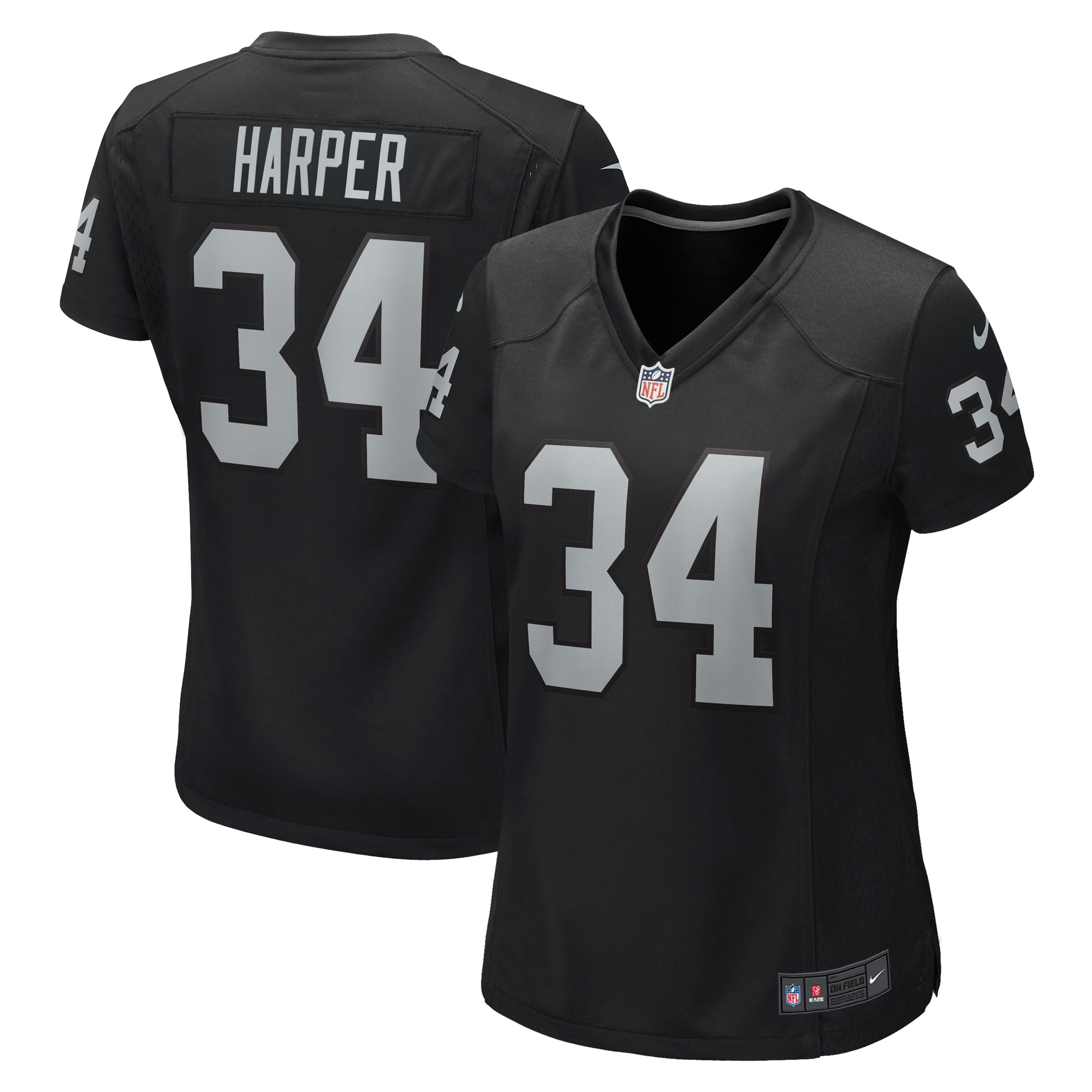 Women's Las Vegas Raiders Thomas Harper Black Game Jersey JS4014 Saliibo
