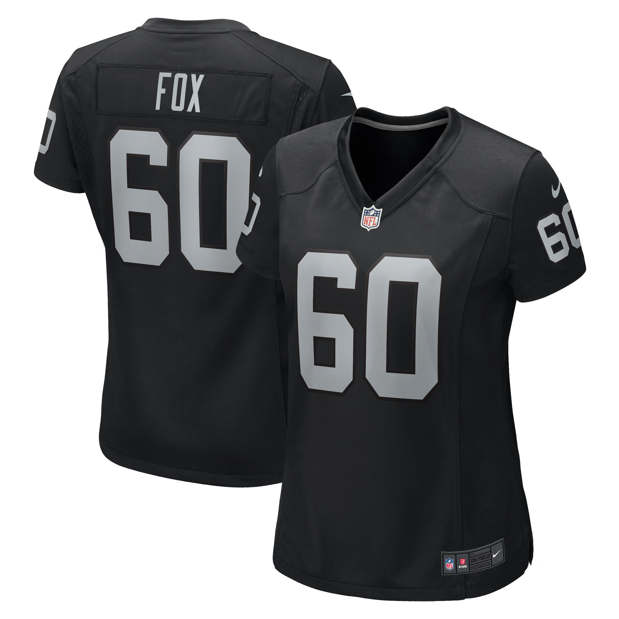 Women's Las Vegas Raiders Tomari Fox Black Game Jersey JS9361 Saliibo