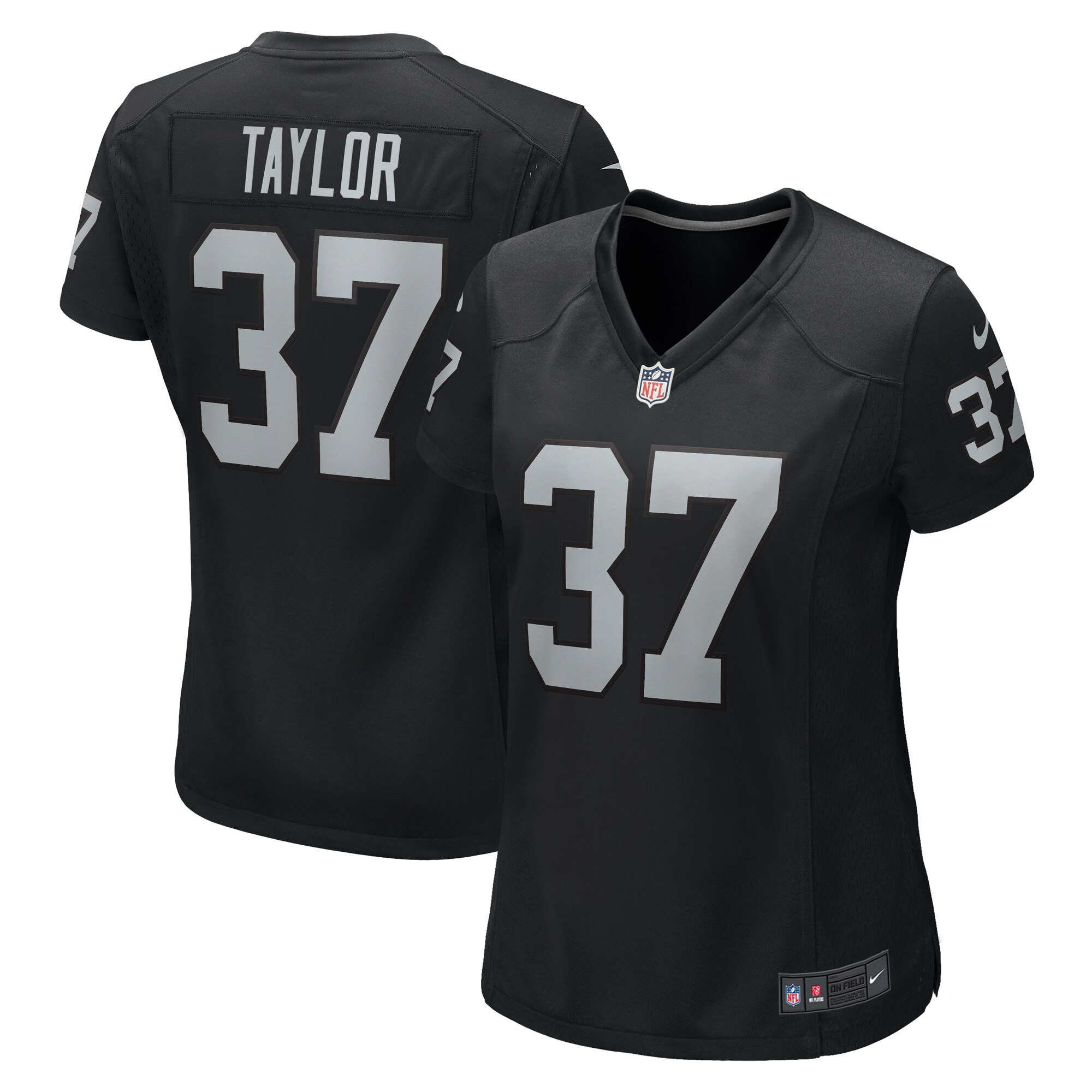 Women's Las Vegas Raiders Trey Taylor Black Game Jersey JS1574 Saliibo