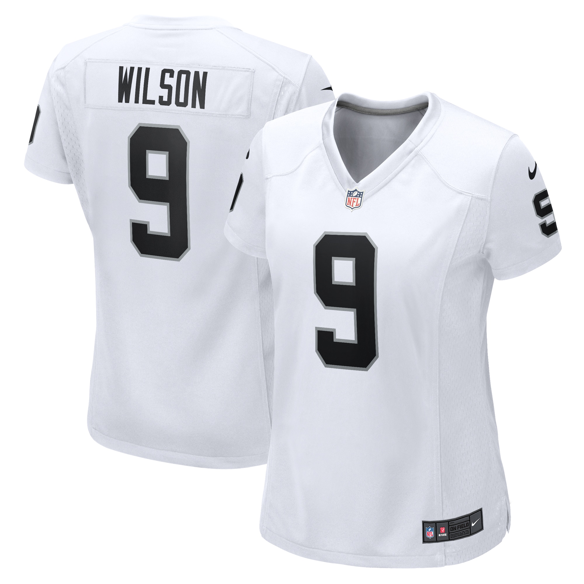 Women's Las Vegas Raiders Tyree Wilson White Game Jersey JS1326 Saliibo