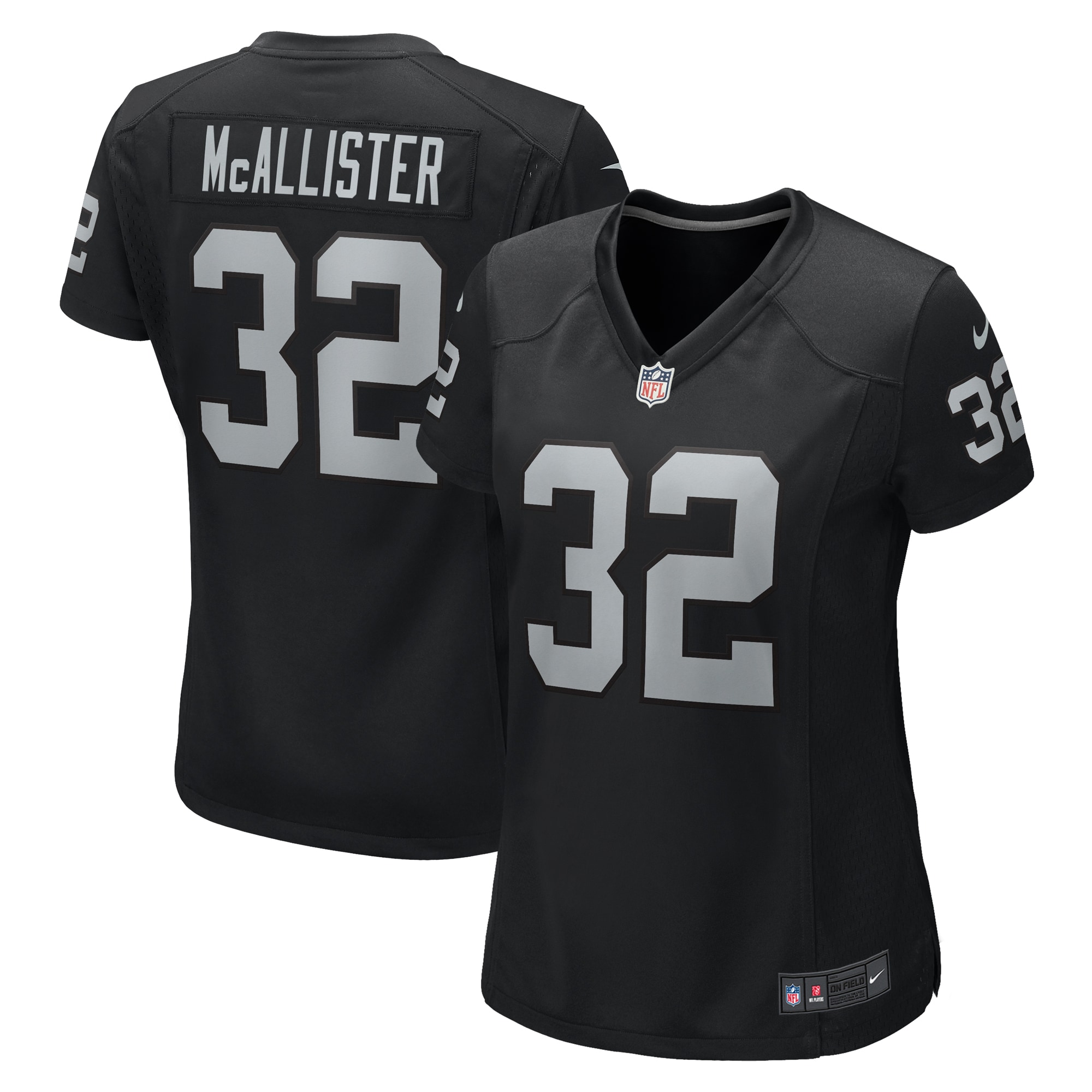 Women's Las Vegas Raiders Tyreik McAllister Black Game Jersey JS9885 Saliibo
