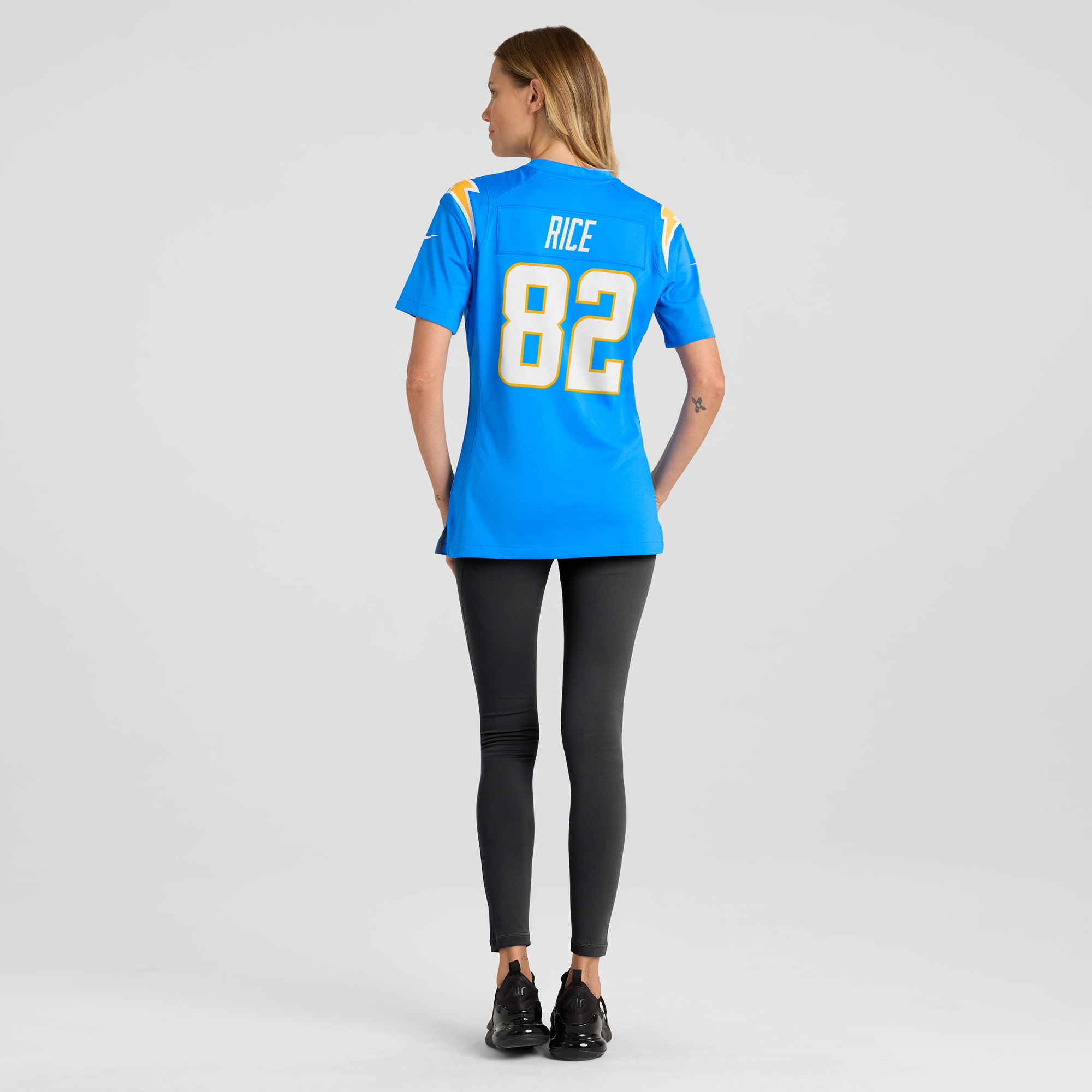 Women's Los Angeles Chargers Brenden Rice Powder Blue Game Jersey JS8105 Saliibo - Image 5