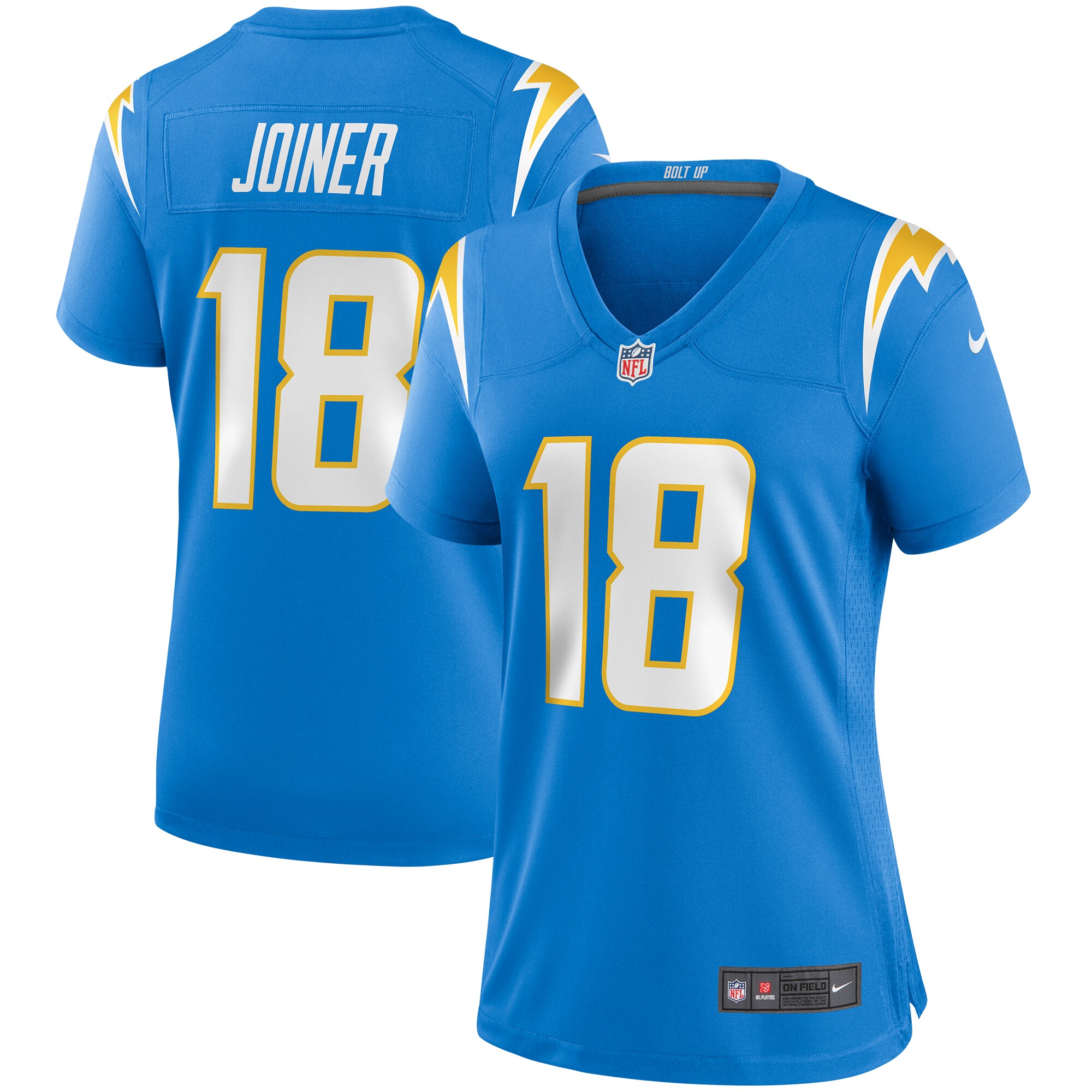 Women's Los Angeles Chargers Charlie Joiner Powder Blue Game Retired Player Jersey JS7030 Saliibo