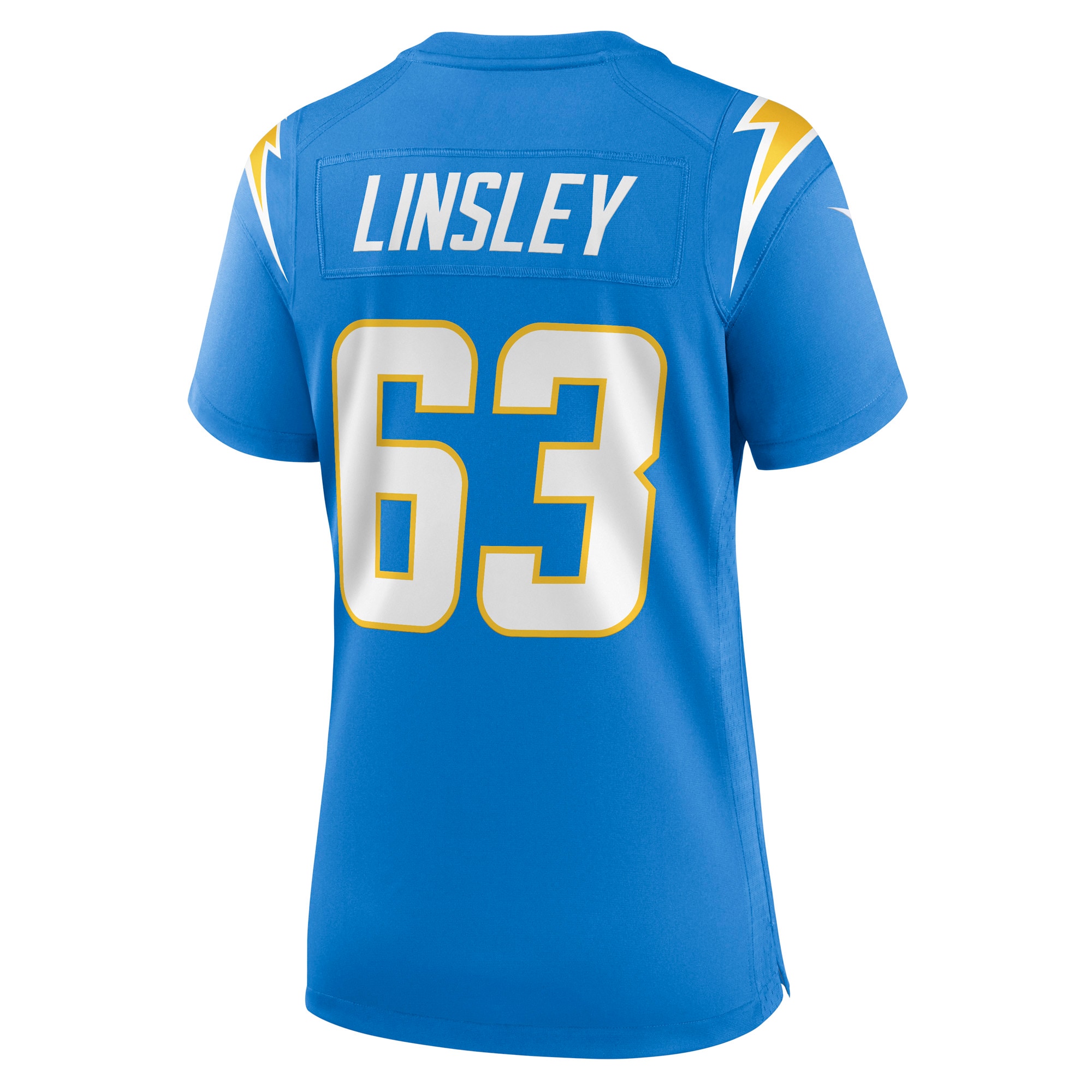 Women's Los Angeles Chargers Corey Linsley Powder Blue Game Player Jersey JS8154 Saliibo - Image 3