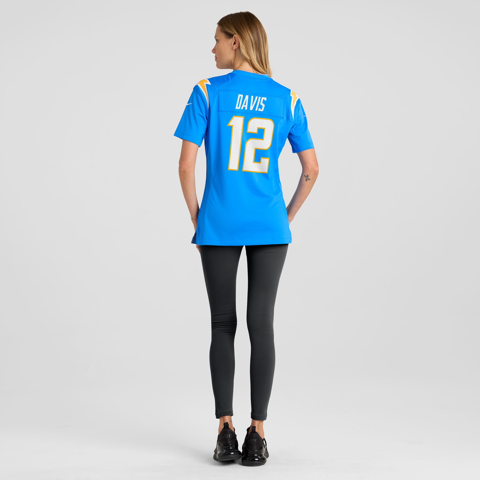 Women's Los Angeles Chargers Derius Davis Powder Blue Team Game Jersey JS8795 Saliibo - Image 5