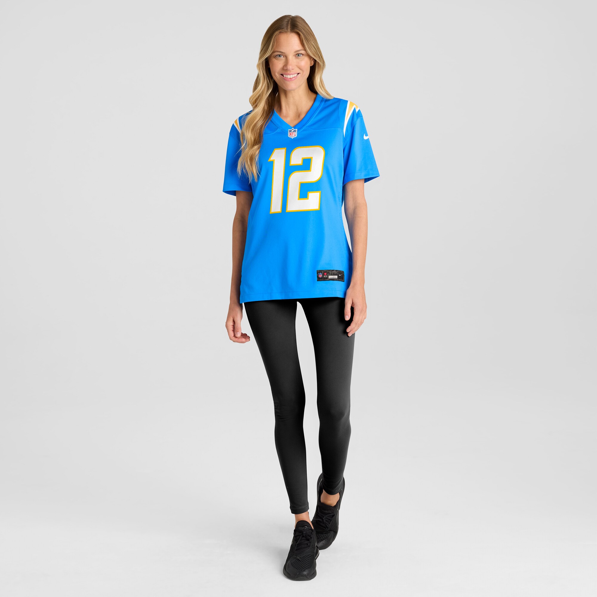 Women's Los Angeles Chargers Derius Davis Powder Blue Team Game Jersey JS8795 Saliibo - Image 4