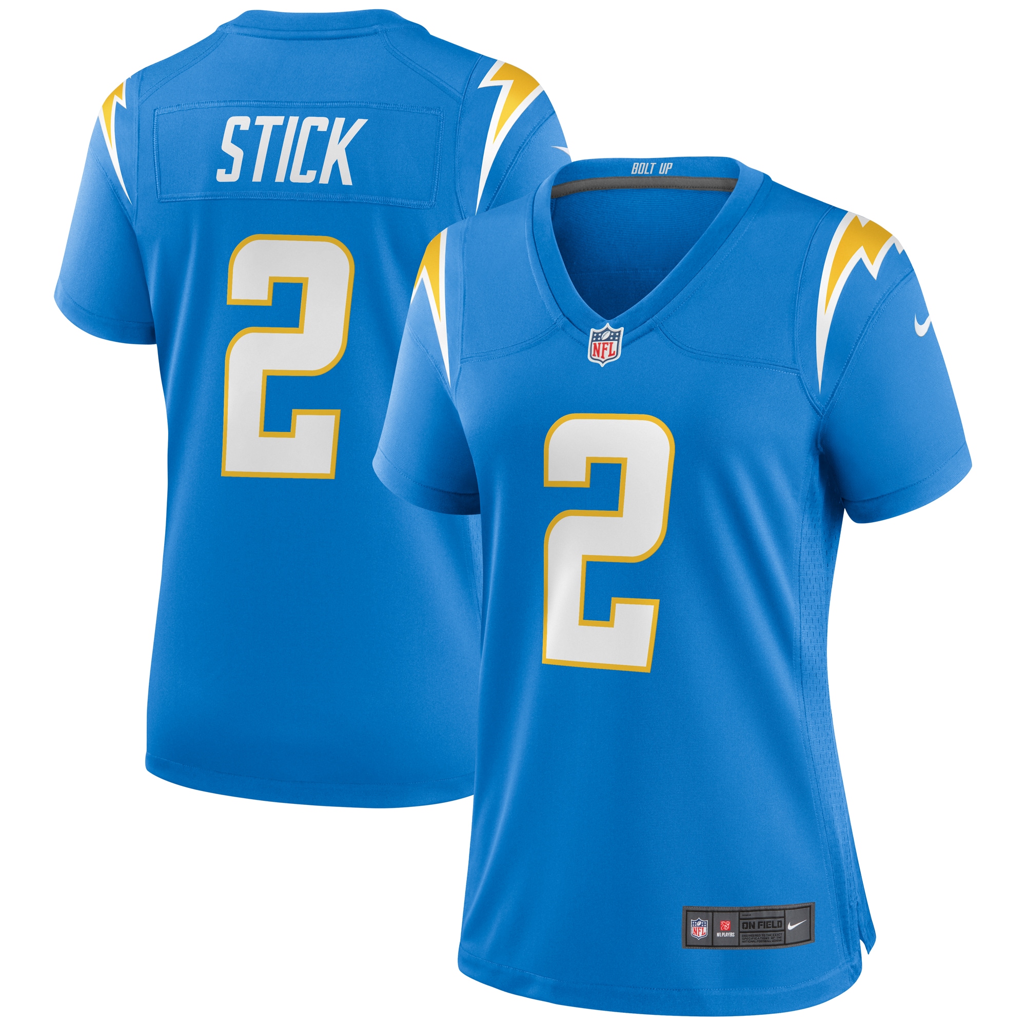 Women's Los Angeles Chargers Easton Stick Powder Blue Game Jersey JS3682 Saliibo