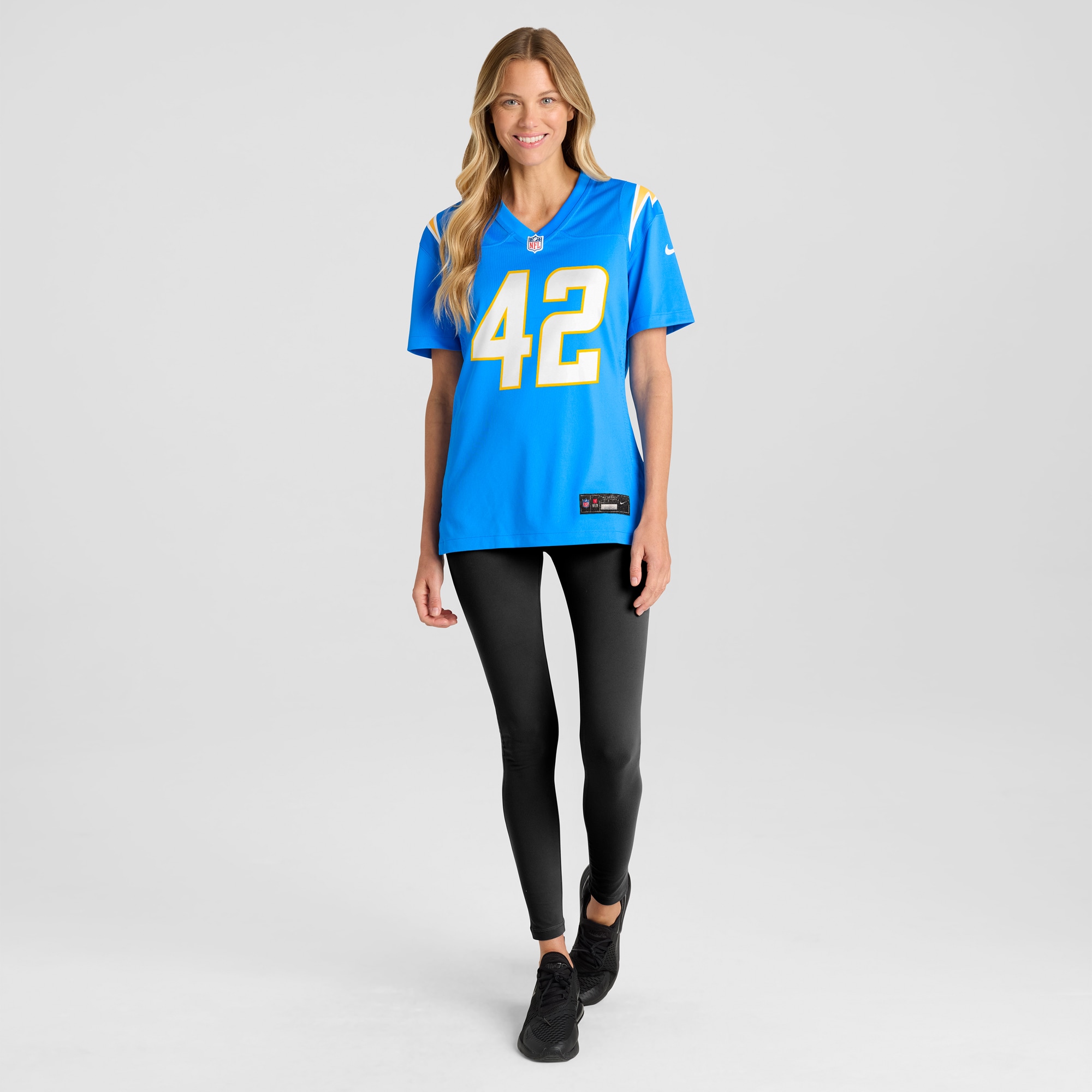 Women's Los Angeles Chargers Elijah Dotson Powder Blue Team Game Jersey JS6400 Saliibo - Image 4
