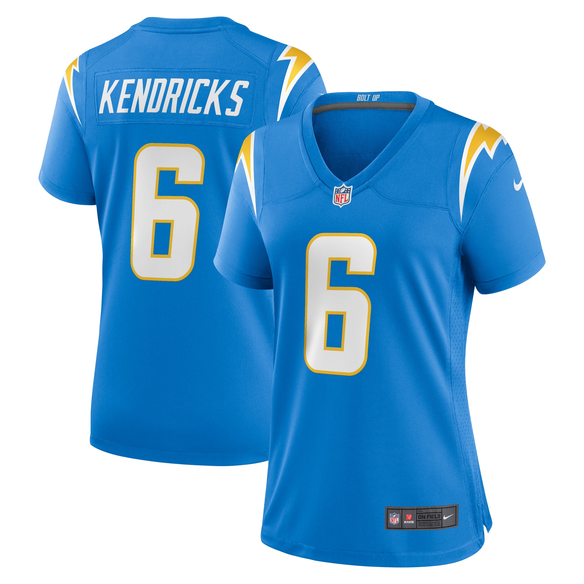 Women's Los Angeles Chargers Eric Kendricks Powder Blue Game Player Jersey JS5964 Saliibo