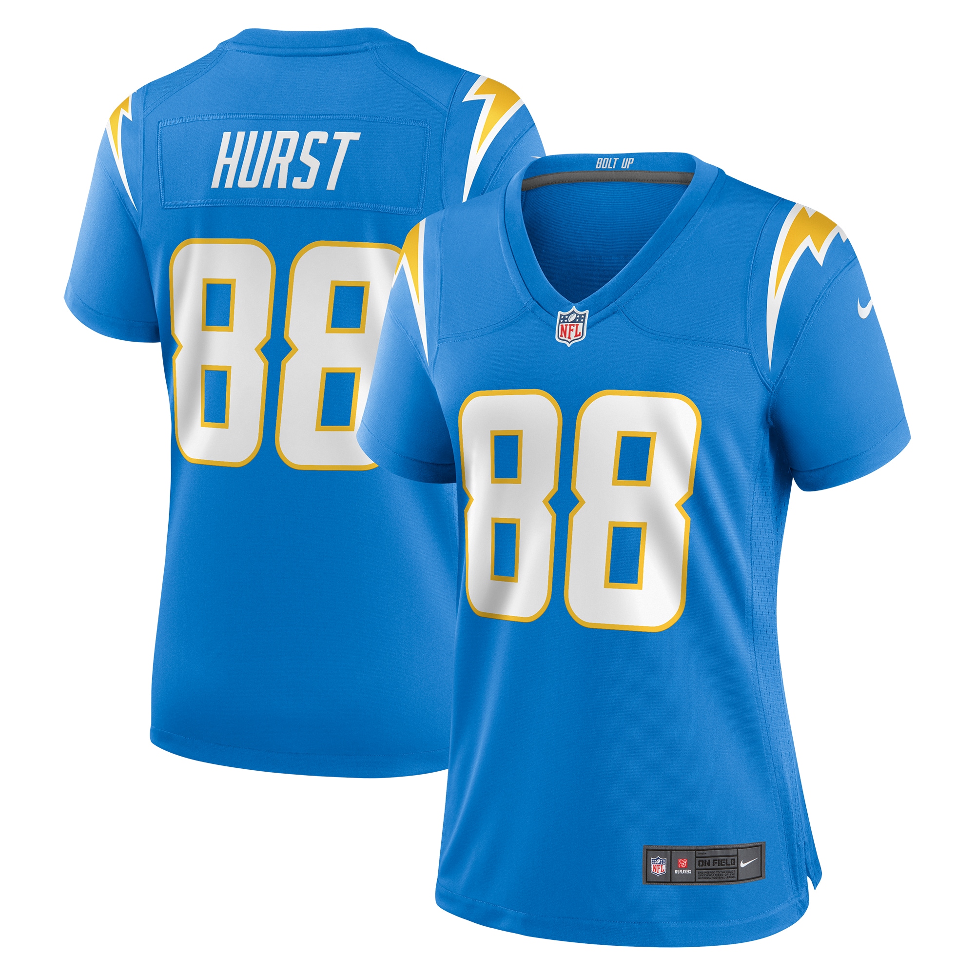 Women's Los Angeles Chargers Hayden Hurst Powder Blue Game Jersey JS7972 Saliibo