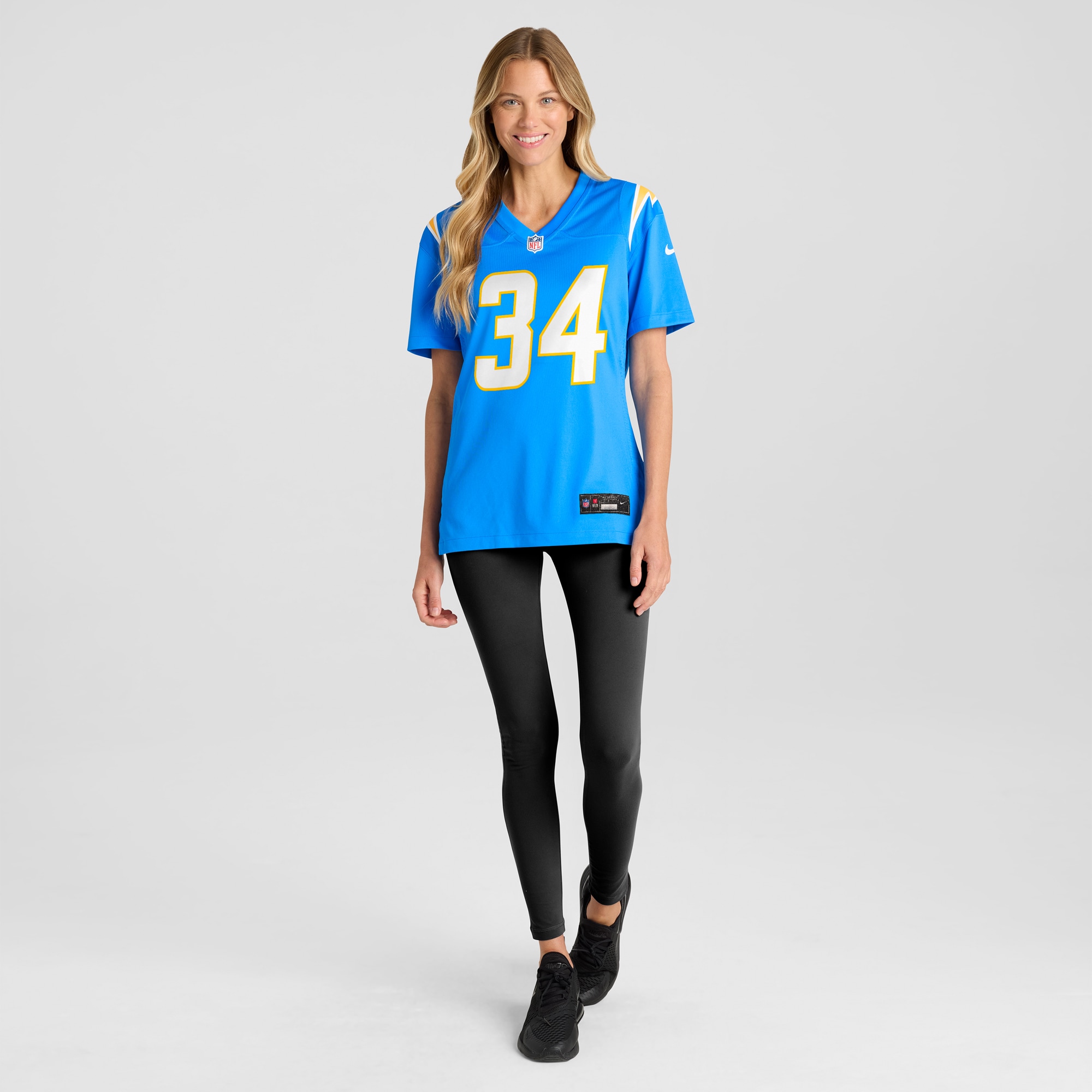 Women's Los Angeles Chargers Jaret Patterson Powder Blue Team Game Jersey JS5156 Saliibo - Image 4