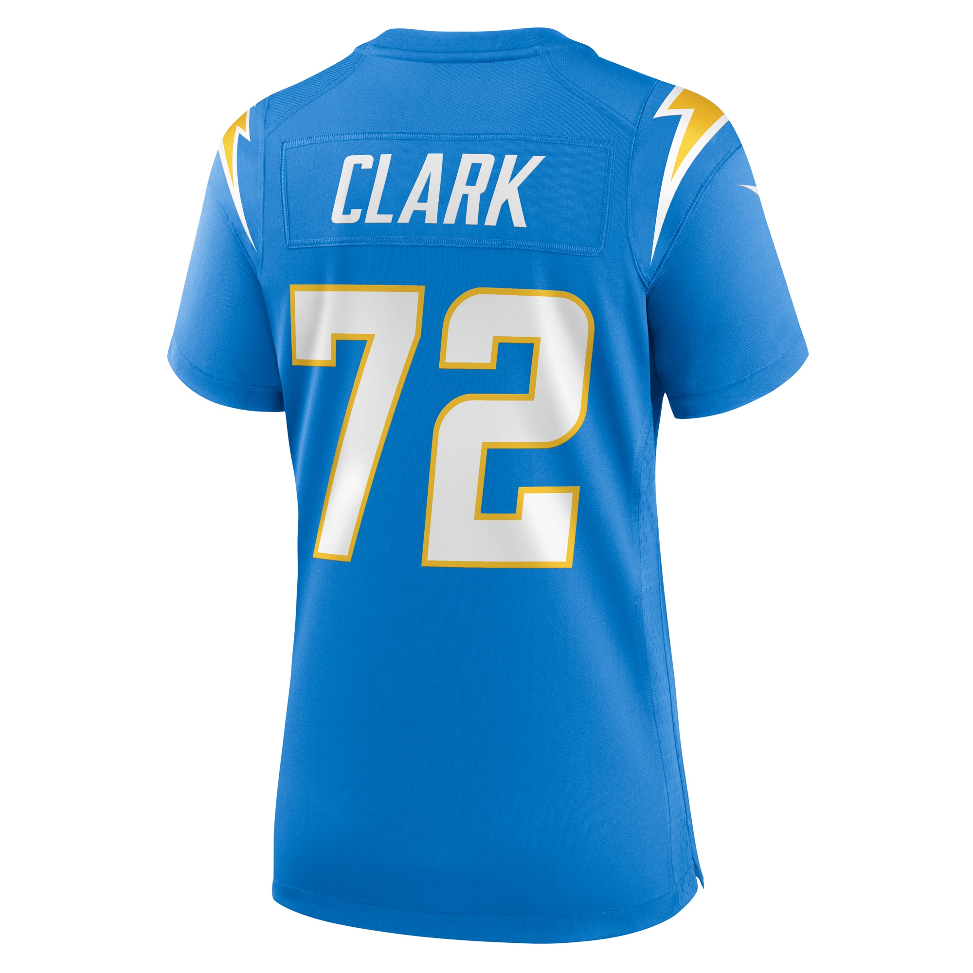 Women's Los Angeles Chargers Jerrod Clark Powder Blue Team Game Jersey JS9848 Saliibo - Image 3