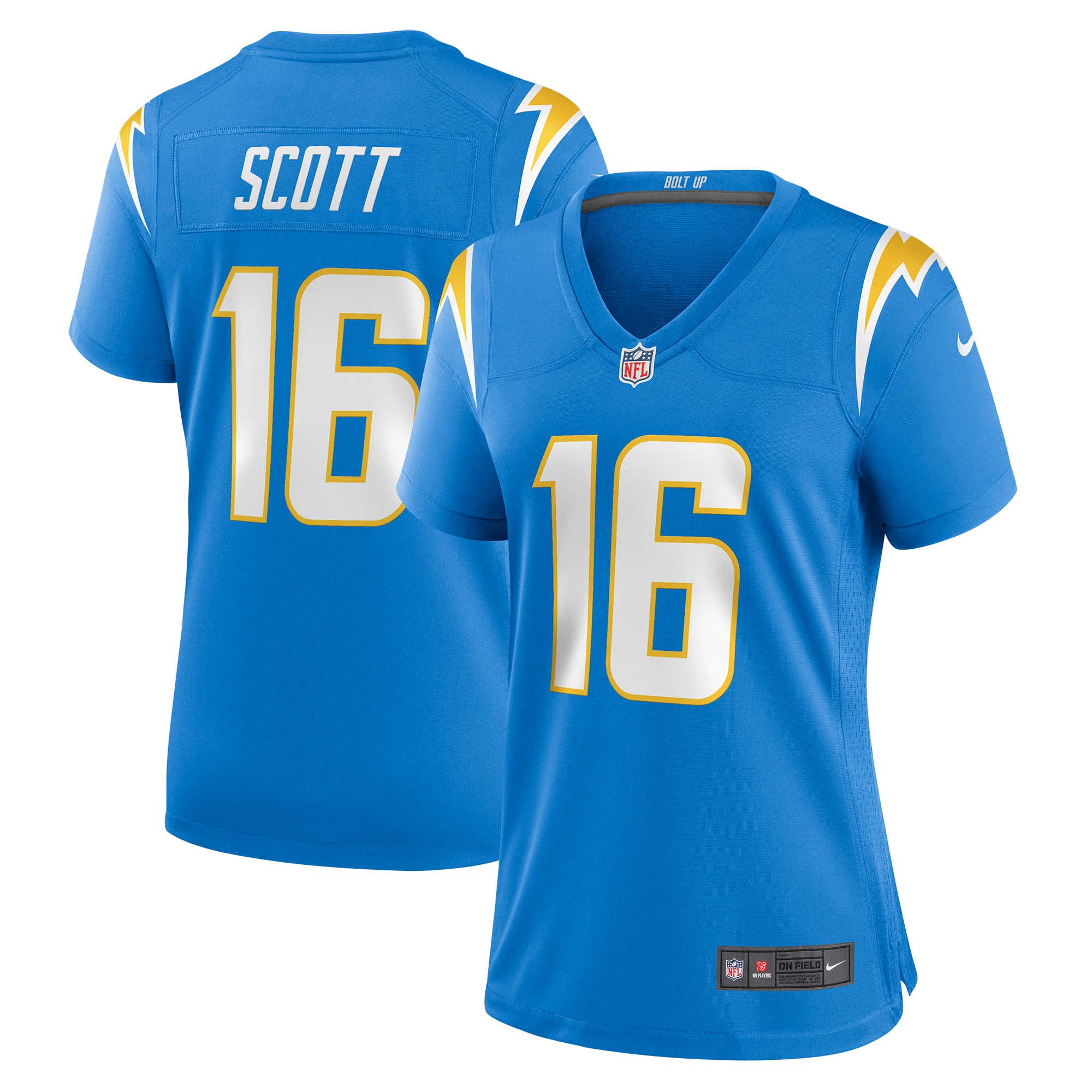 Women's Los Angeles Chargers JK Scott Powder Blue Game Jersey JS1548 Saliibo