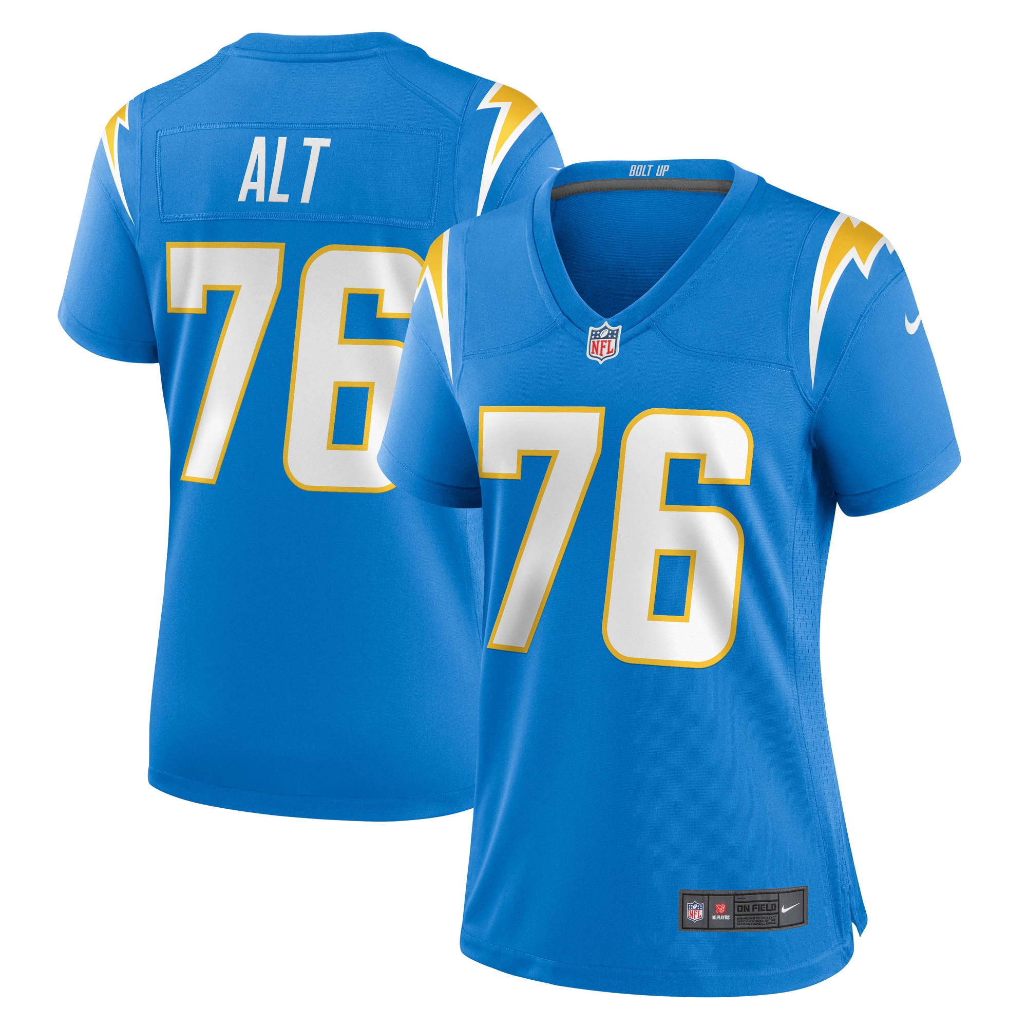 Women's Los Angeles Chargers Joe Alt Powder Blue Game Jersey JS1207 Saliibo
