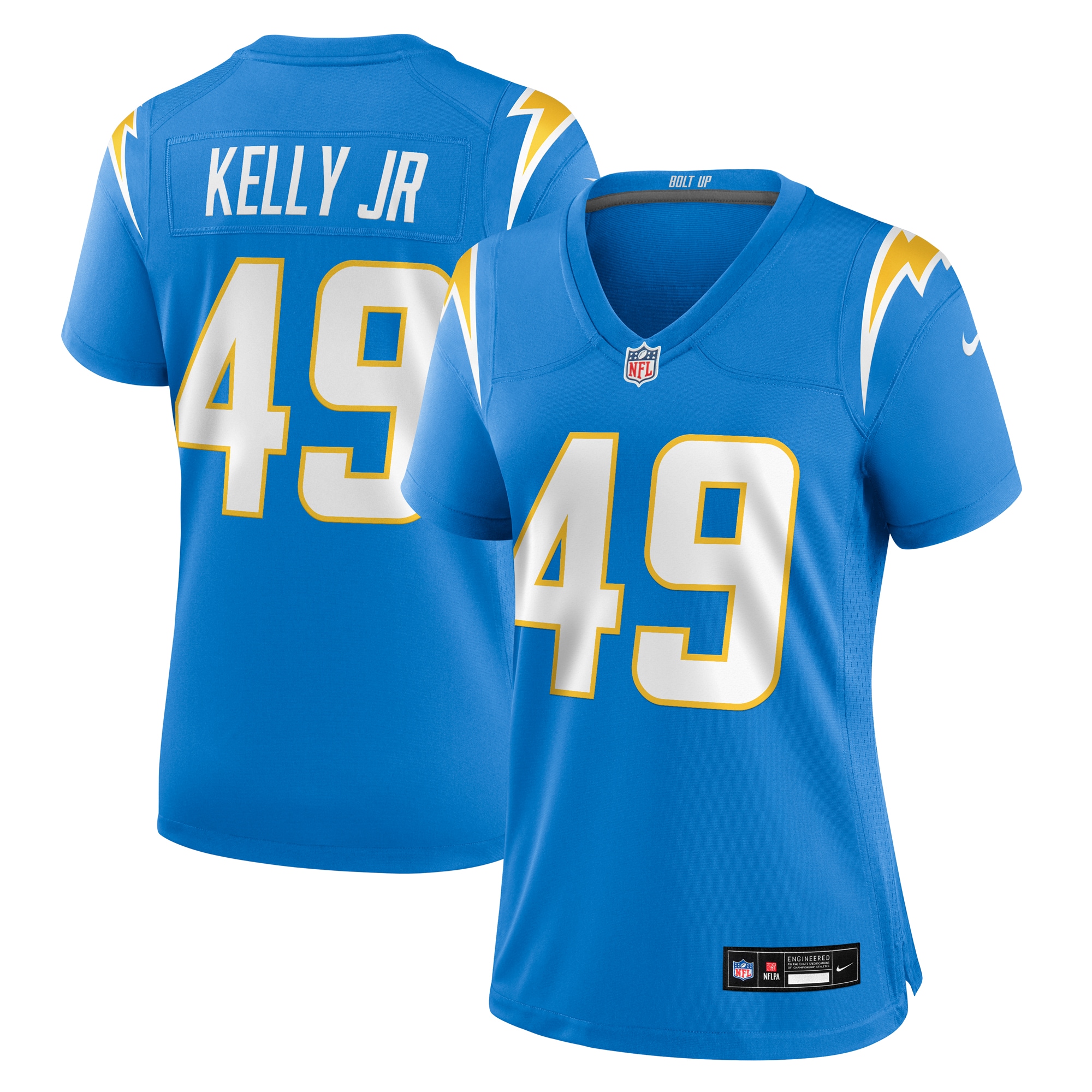 Women's Los Angeles Chargers John Kelly Jr. Powder Blue Team Game Jersey JS3497 Saliibo