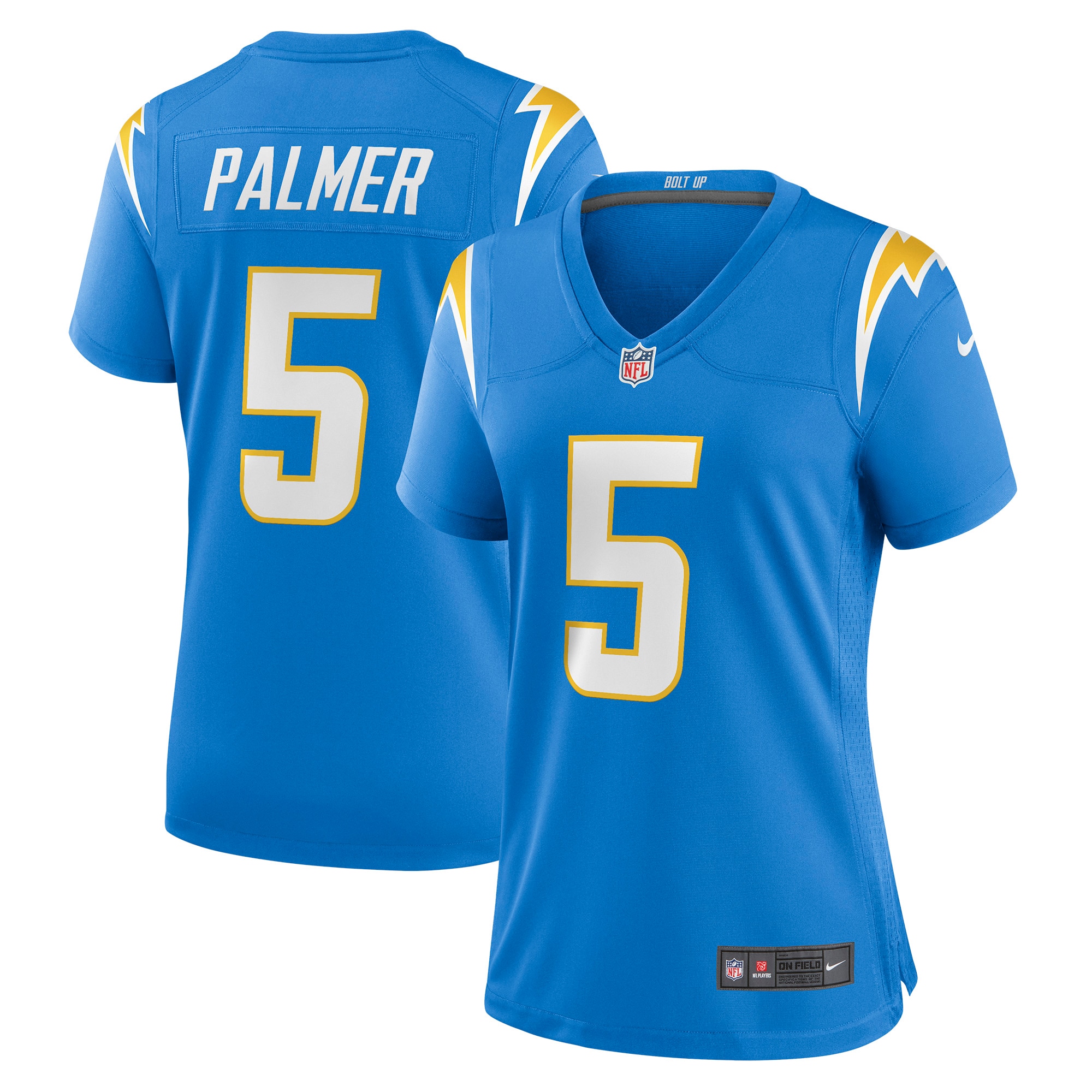 Women's Los Angeles Chargers Joshua Palmer Powder Blue Game Player Jersey JS8668 Saliibo