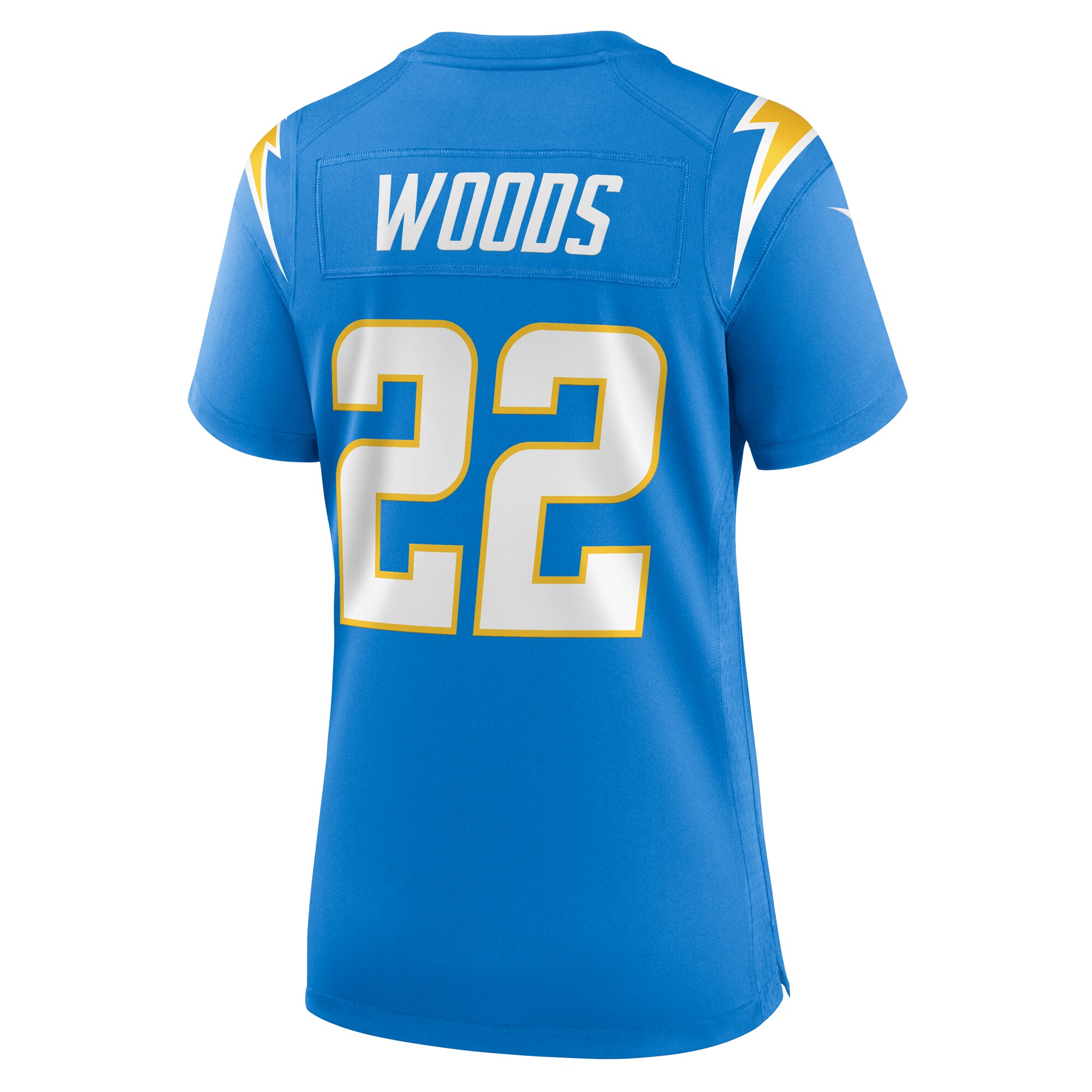 Women's Los Angeles Chargers JT Woods Powder Blue Game Player Jersey JS6865 Saliibo - Image 3