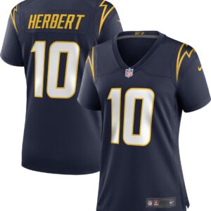 Women's Los Angeles Chargers Justin Herbert Navy Alternate Game Jersey JS8636 Saliibo