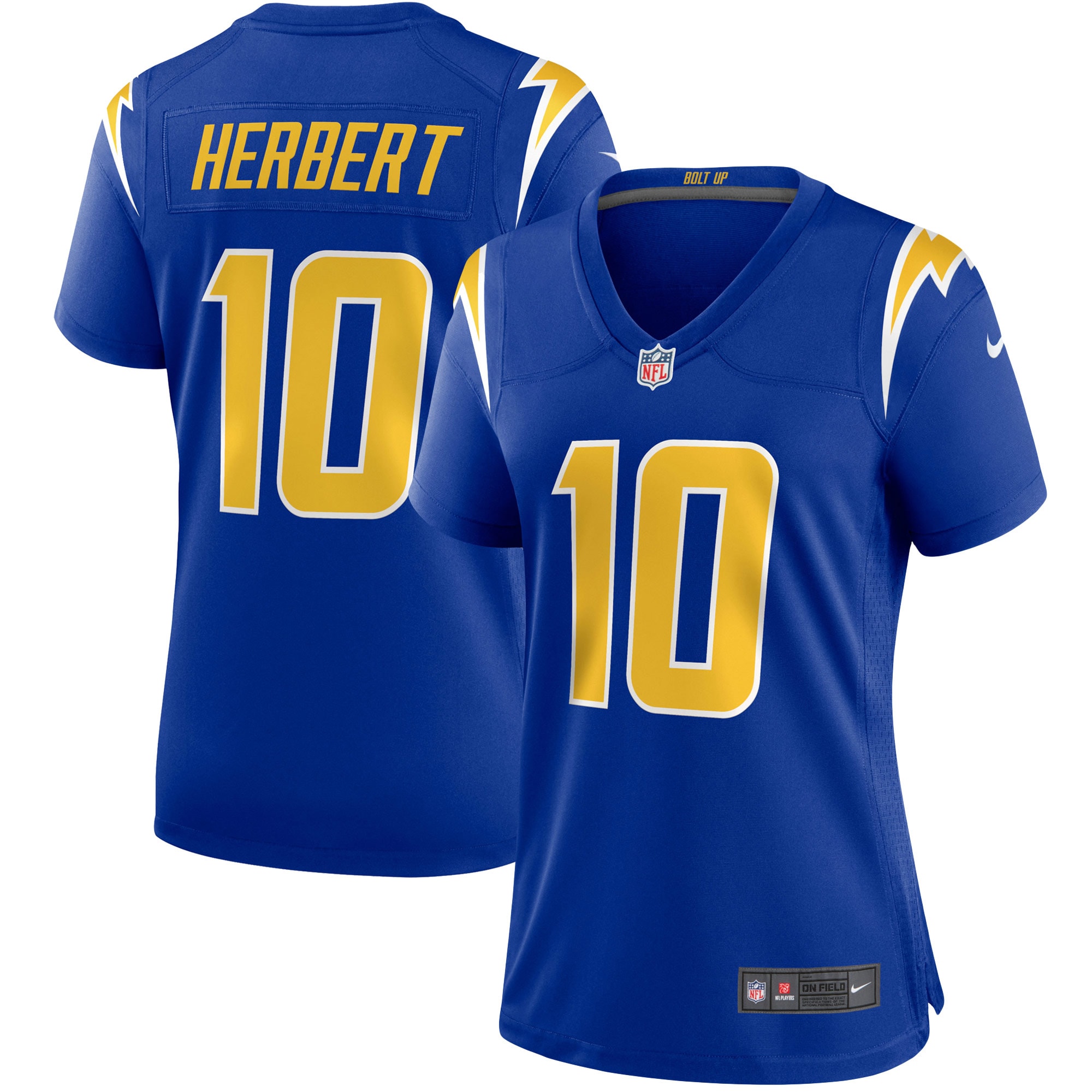Women's Los Angeles Chargers Justin Herbert Royal Game Jersey JS5586 Saliibo