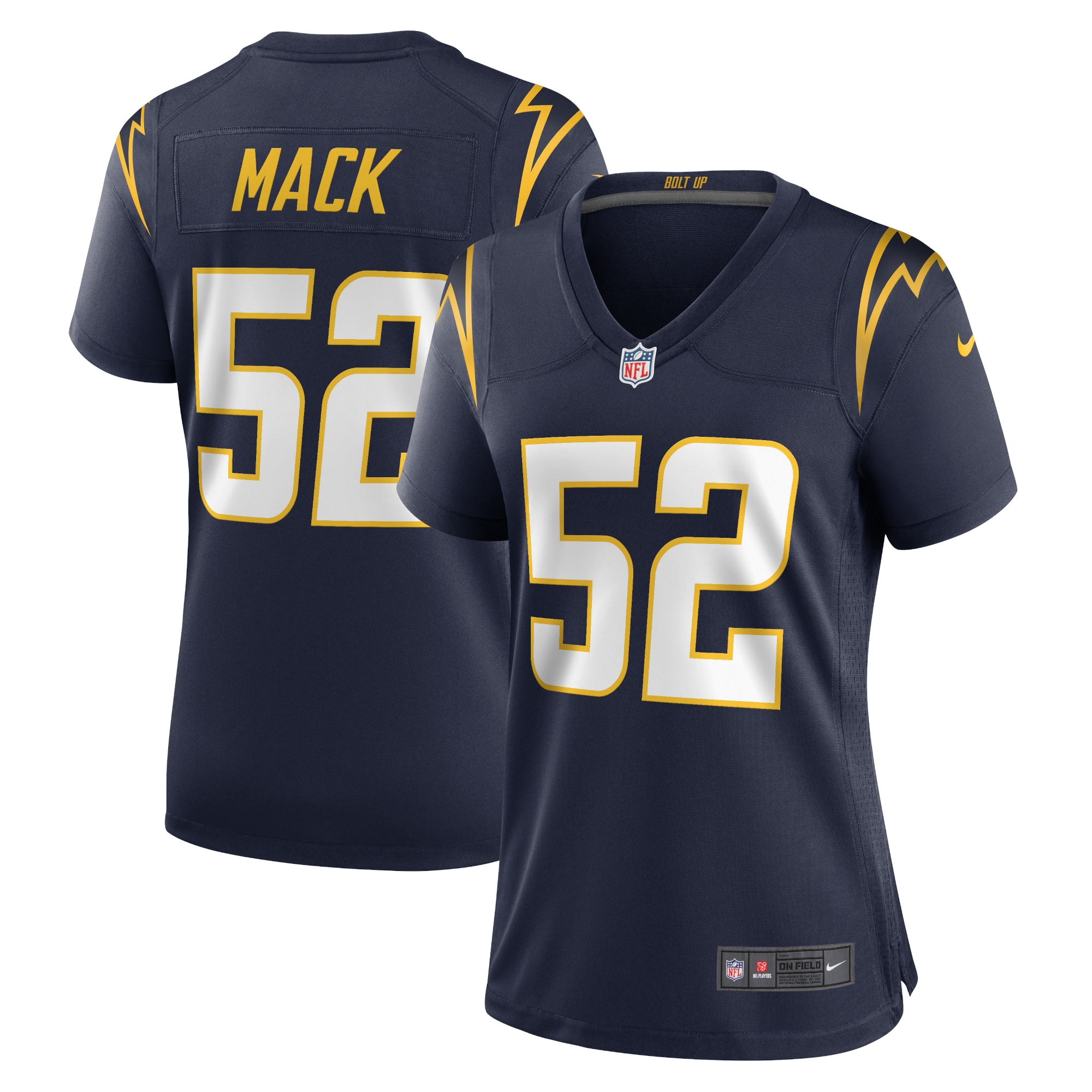 Women's Los Angeles Chargers Khalil Mack Navy Alternate Game Jersey JS9645 Saliibo