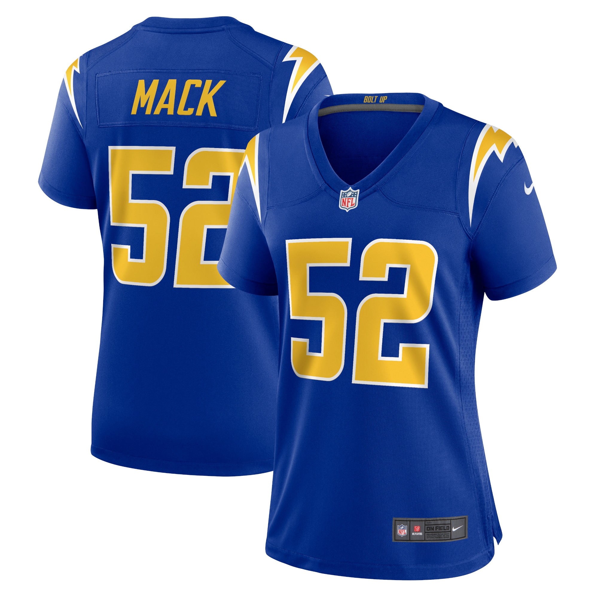 Women's Los Angeles Chargers Khalil Mack Royal Alternate Game Jersey JS2143 Saliibo
