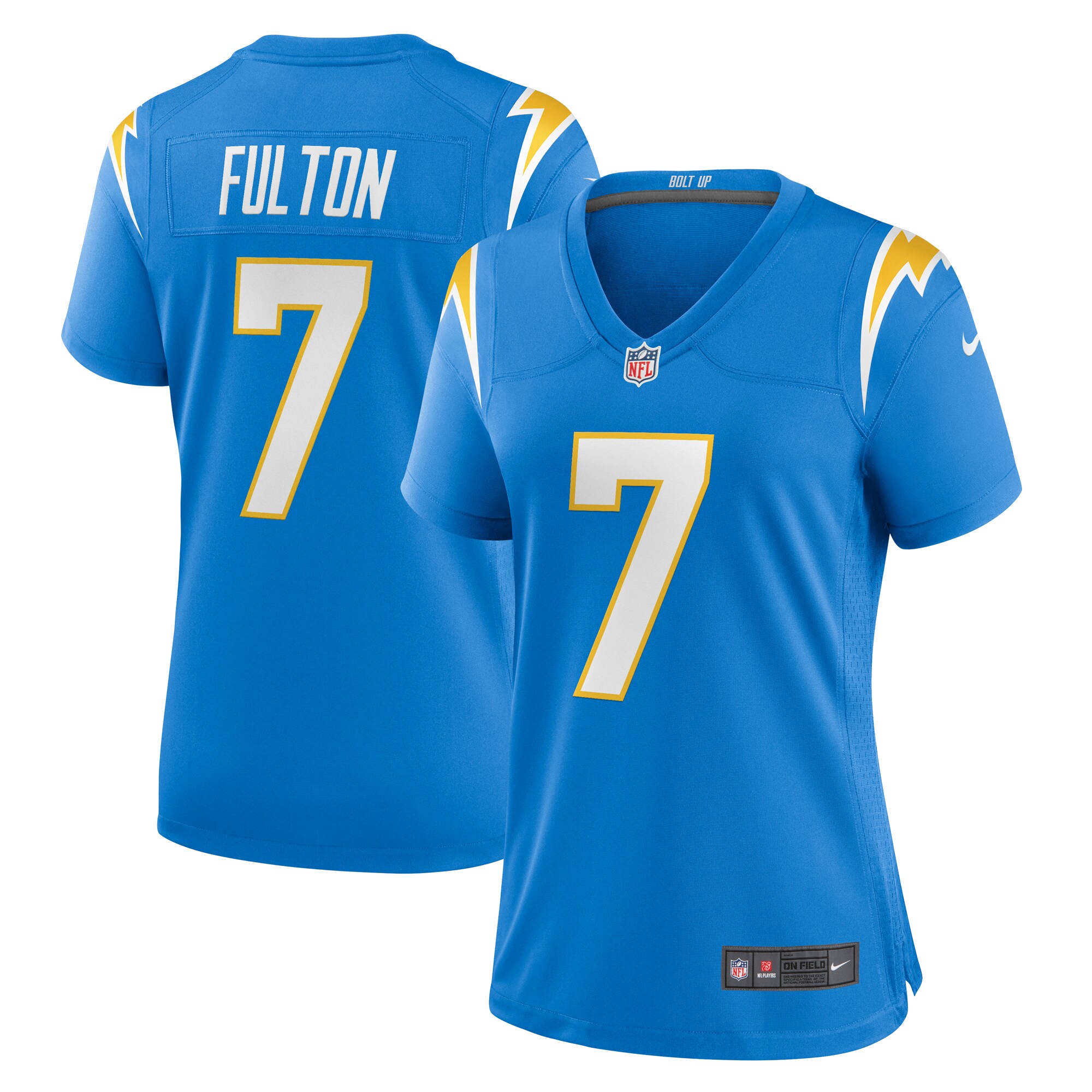 Women's Los Angeles Chargers Kristian Fulton Powder Blue Game Jersey JS9759 Saliibo